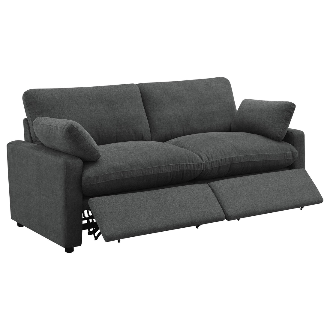  Coaster Furniture Collins 609532P Modular Power Loveseat - Dark Grey IMAGE 1