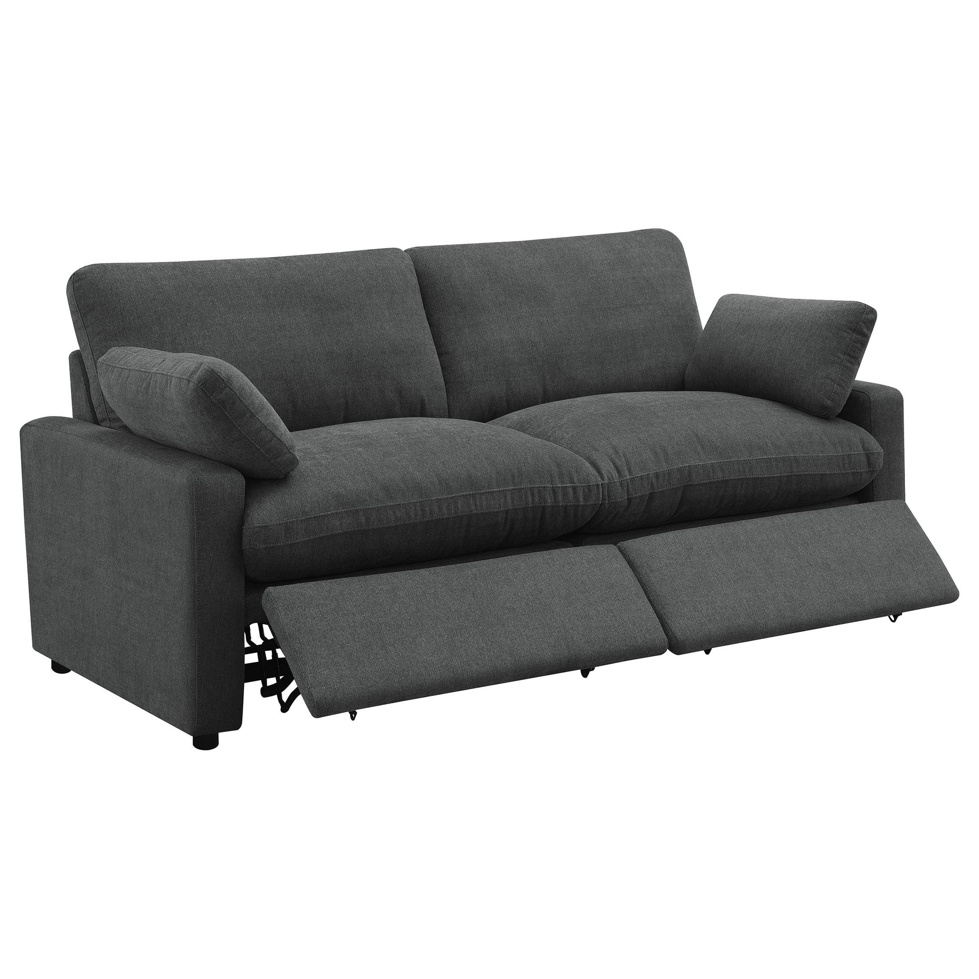  Coaster Furniture Collins 609532P Modular Power Loveseat - Dark Grey IMAGE 2