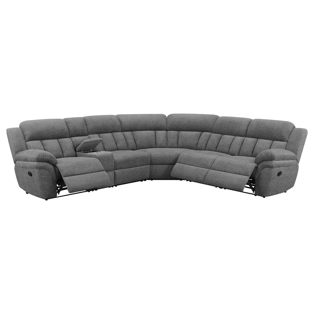  Coaster Furniture Bahrain 609540 6 pc Modular Reclining Sectional Sofa - Charcoal IMAGE 1