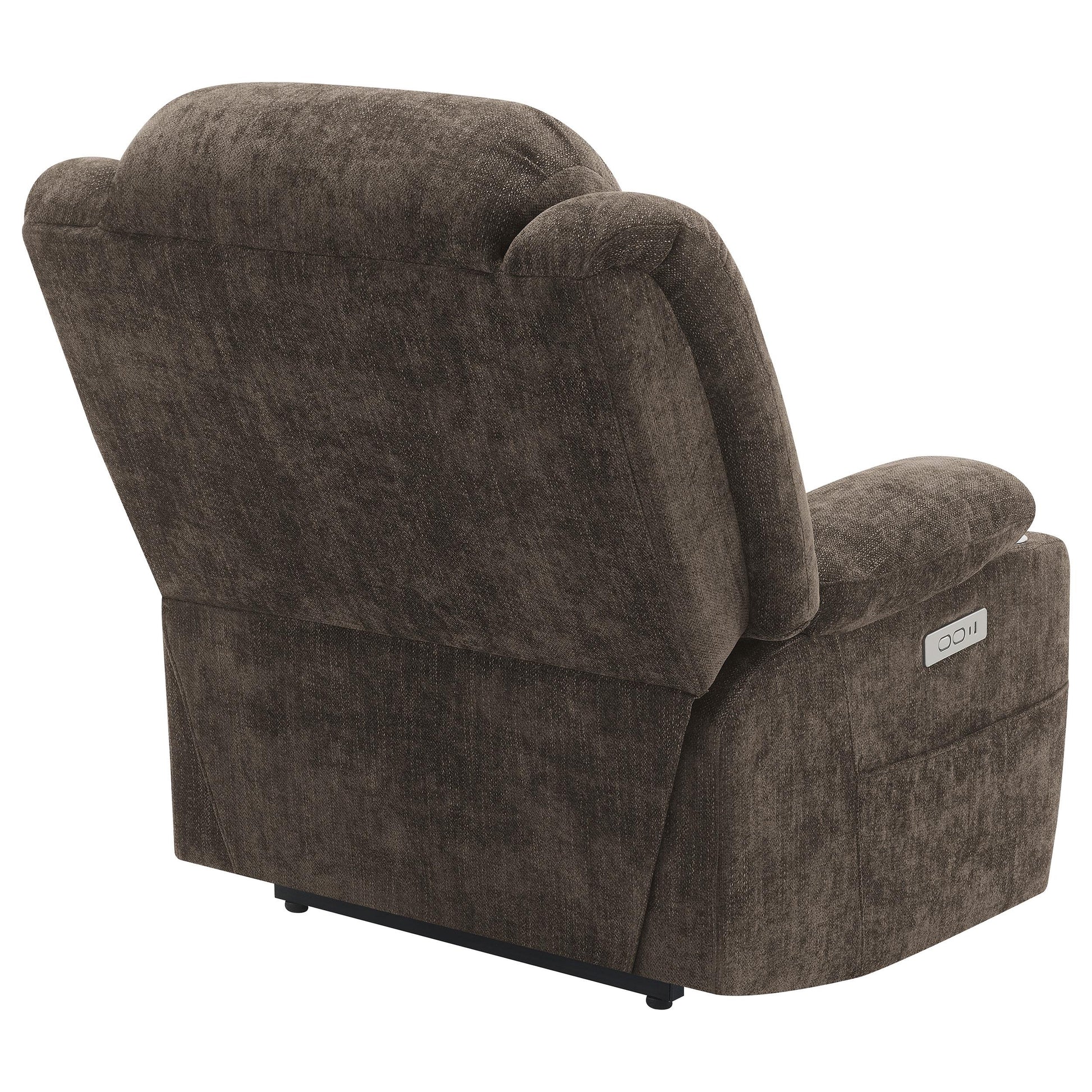  Coaster Furniture Houston 603233P Upholstered Power Lift Recliner Chair - Dark Brown IMAGE 8