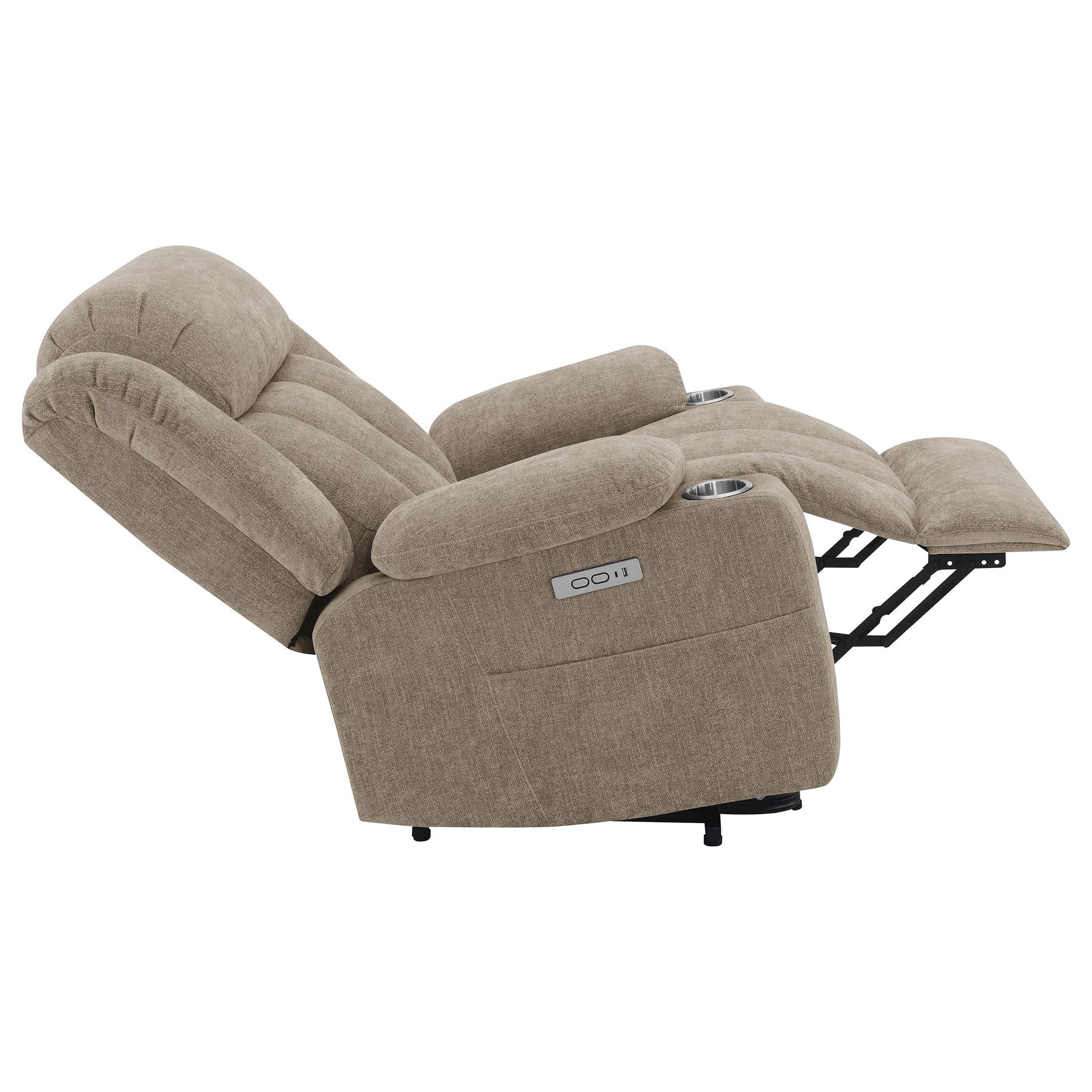  Coaster Furniture Houston 602274P Upholstered Power Lift Recliner Chair - Camel IMAGE 10