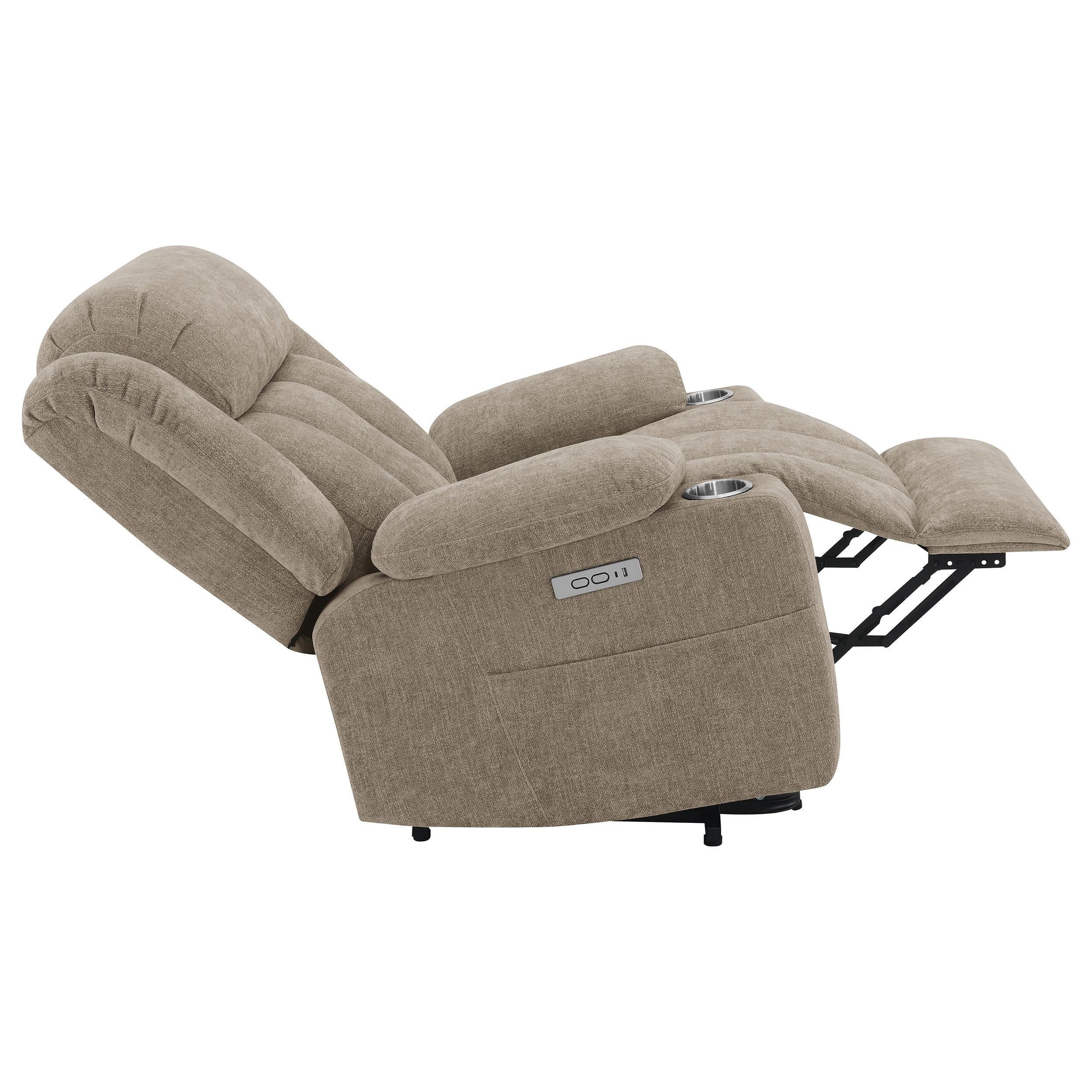  Coaster Furniture Houston 602274P Upholstered Power Lift Recliner Chair - Camel IMAGE 10