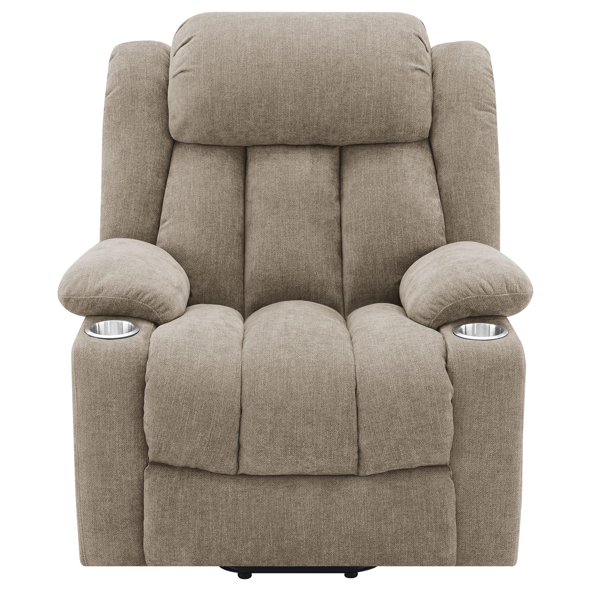  Coaster Furniture Houston 602274P Upholstered Power Lift Recliner Chair - Camel IMAGE 4