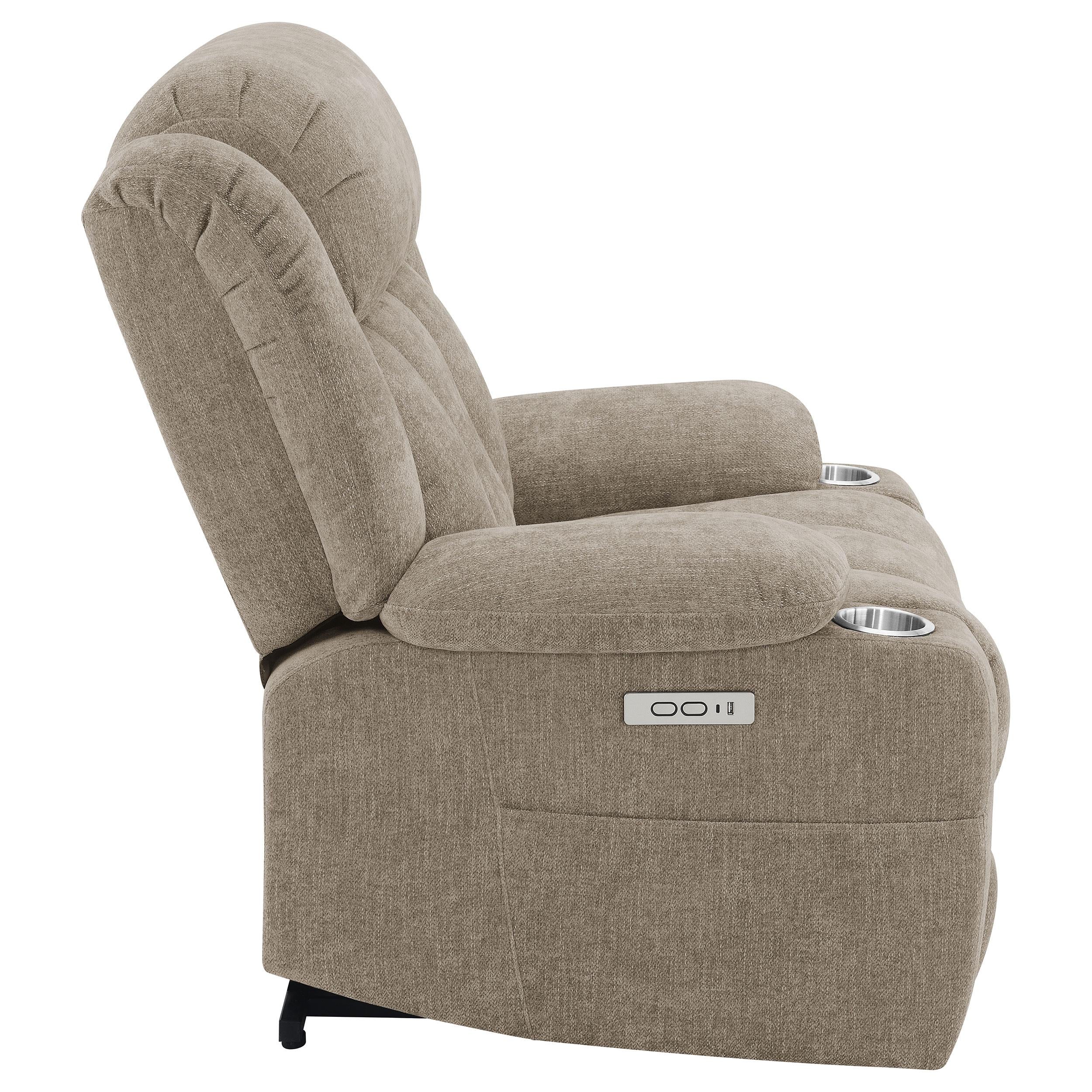  Coaster Furniture Houston 602274P Upholstered Power Lift Recliner Chair - Camel IMAGE 9