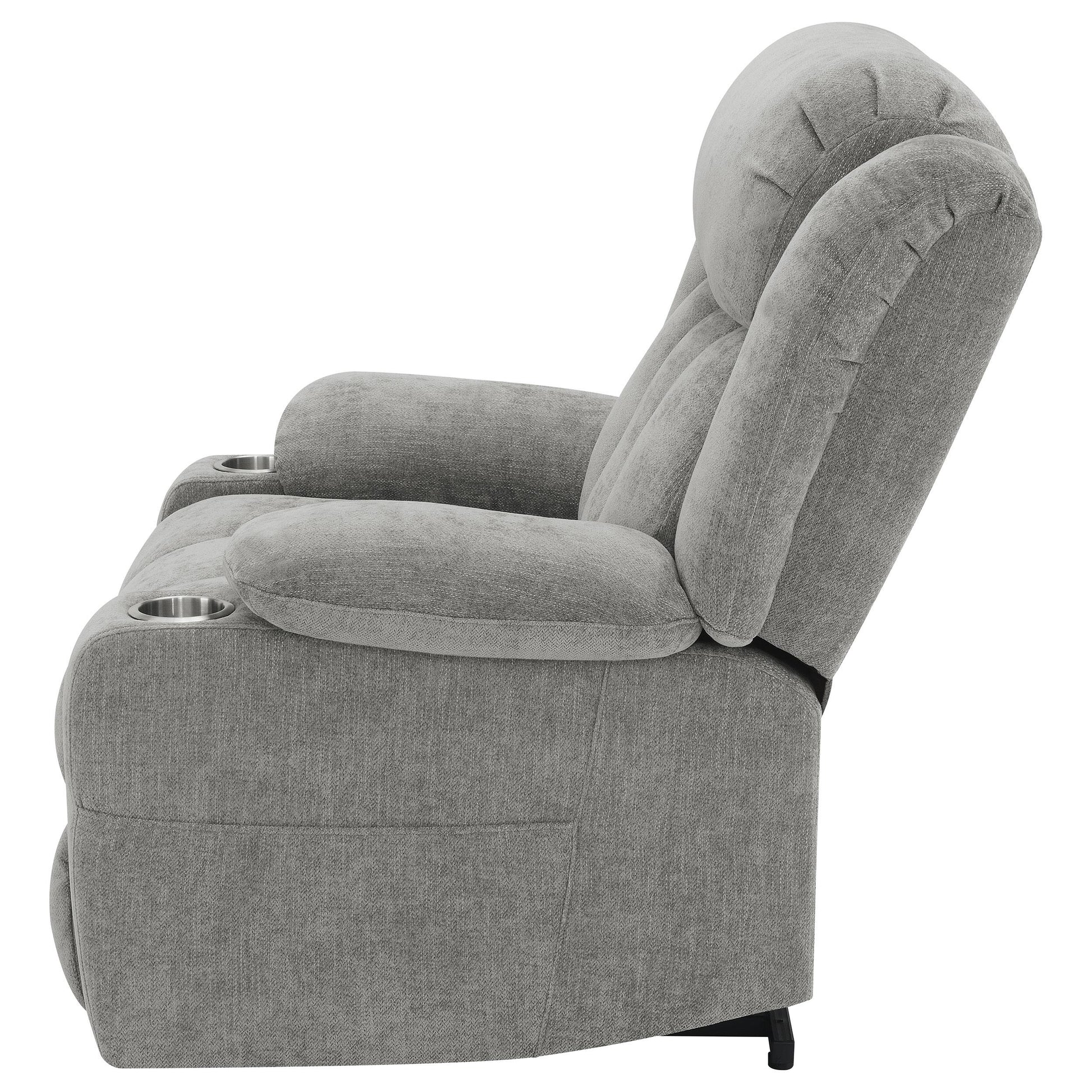  Coaster Furniture Houston 602284P Upholstered Power Lift Recliner - Grey IMAGE 6