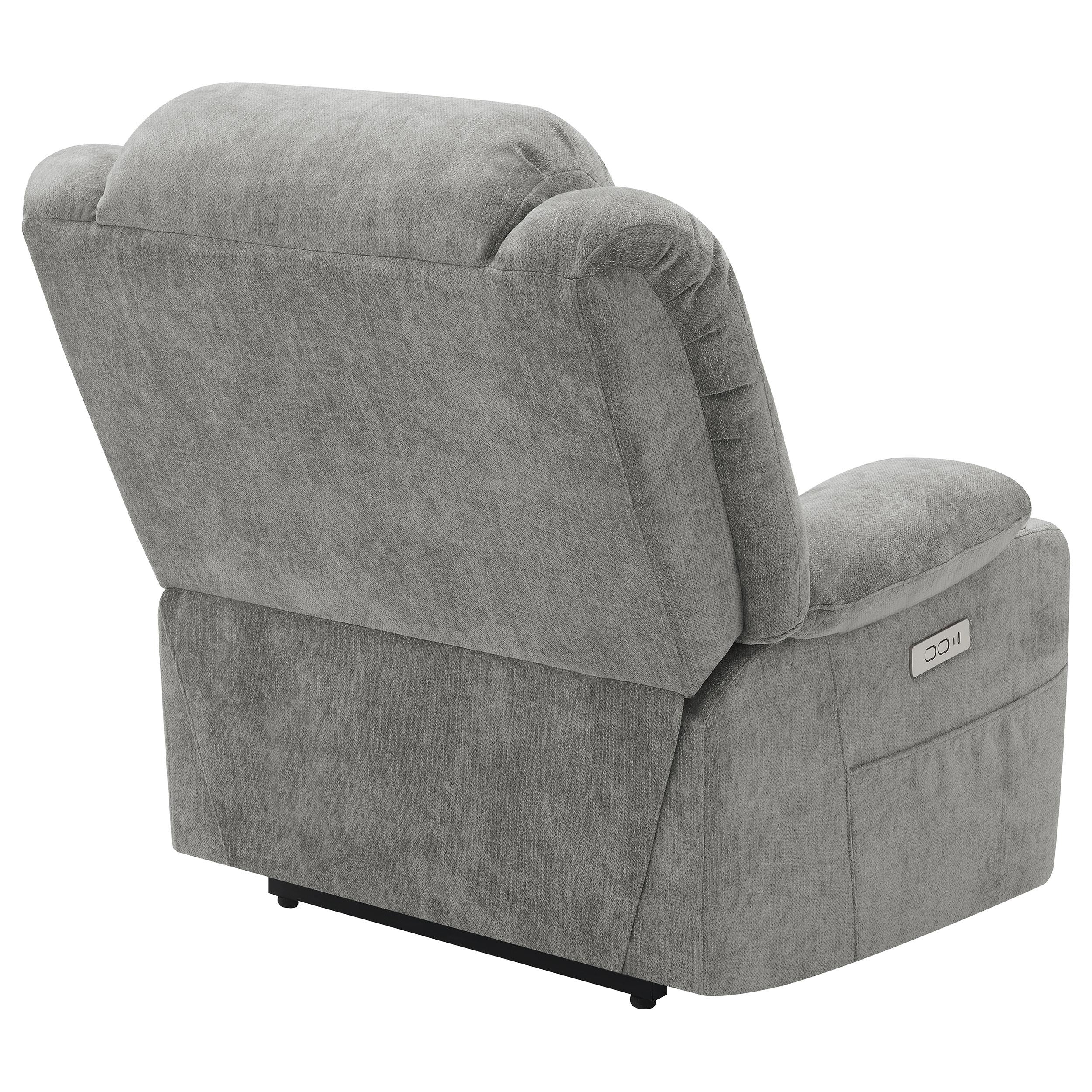  Coaster Furniture Houston 602284P Upholstered Power Lift Recliner - Grey IMAGE 8