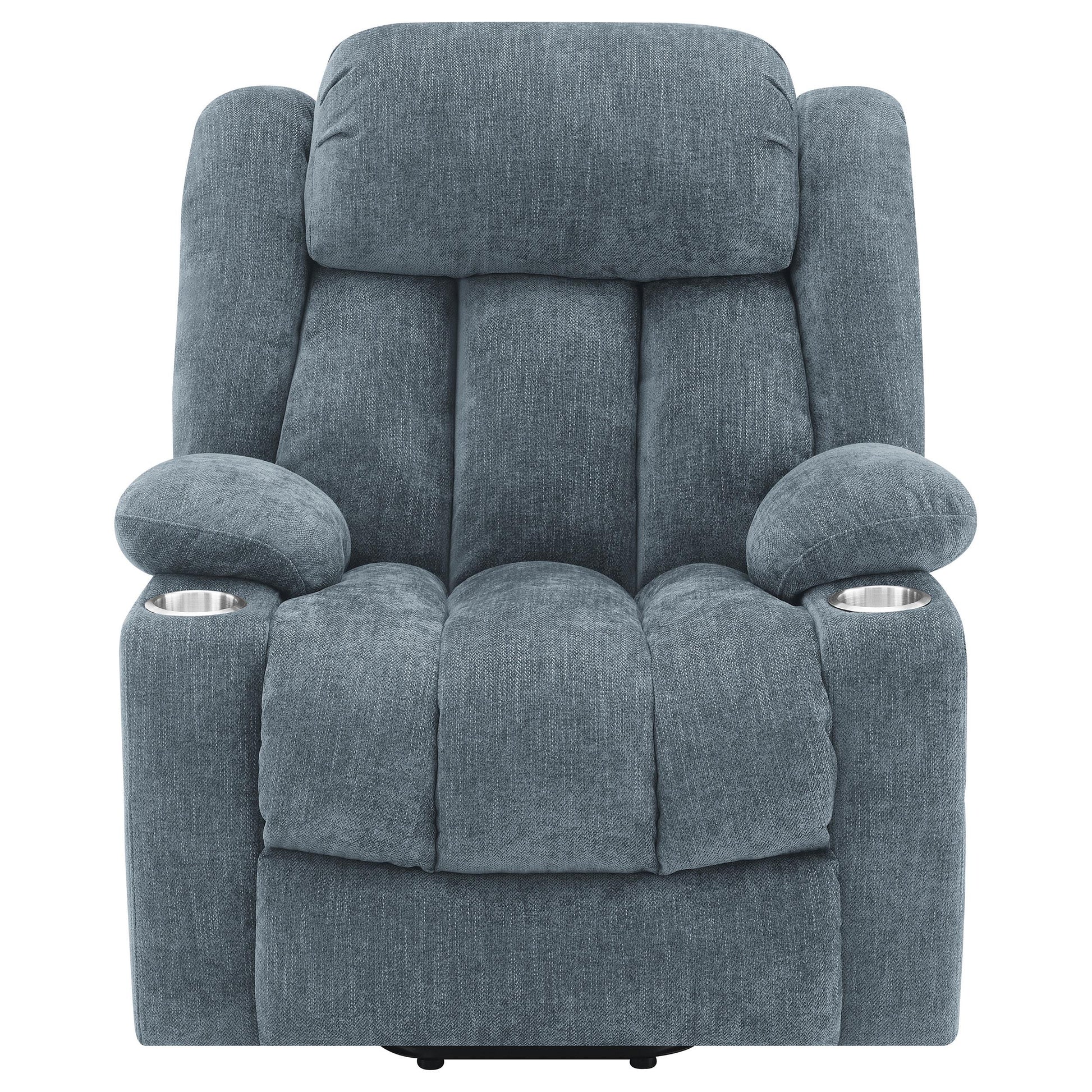  Coaster Furniture Houston 602294P Upholstered Power Lift Recliner - Slate Blue IMAGE 4