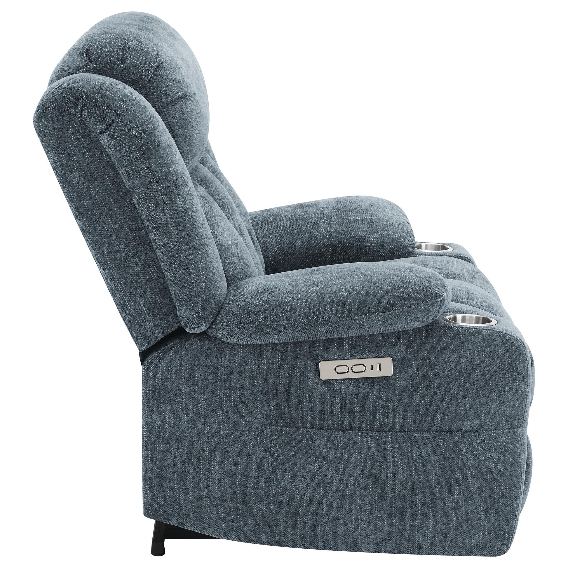  Coaster Furniture Houston 602294P Upholstered Power Lift Recliner - Slate Blue IMAGE 9