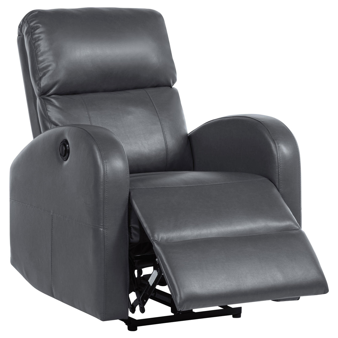  Coaster Furniture Grant 601499P Upholstered Power Recliner Chair - Grey IMAGE 1