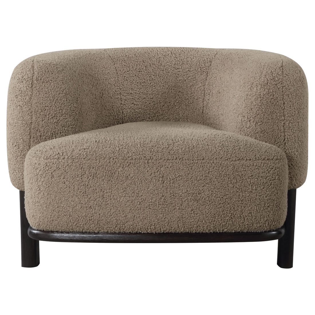  Coaster Furniture Lawler 903170 Upholstered Barrel Back Accent Chair - Mushroom IMAGE 1