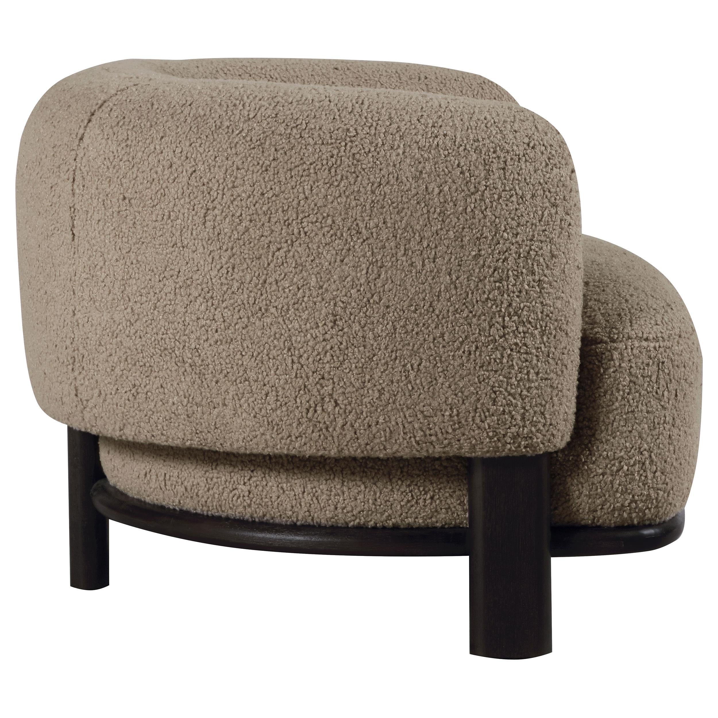  Coaster Furniture Lawler 903170 Upholstered Barrel Back Accent Chair - Mushroom IMAGE 8