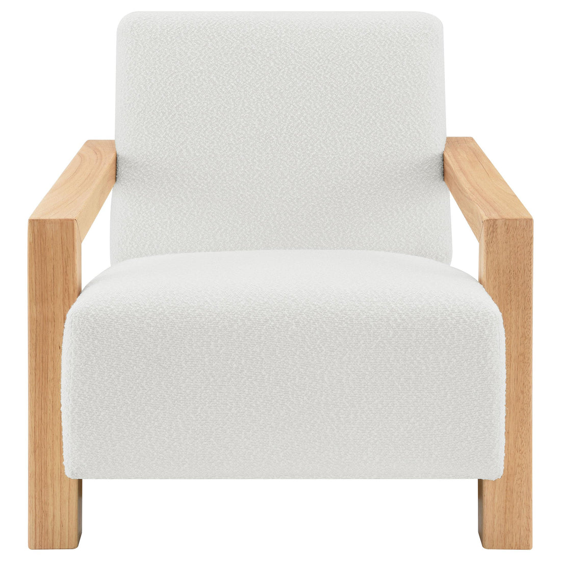  Coaster Furniture Fitzroy 903094 Boucle Upholstered Accent Arm Chair - Ivory IMAGE 1