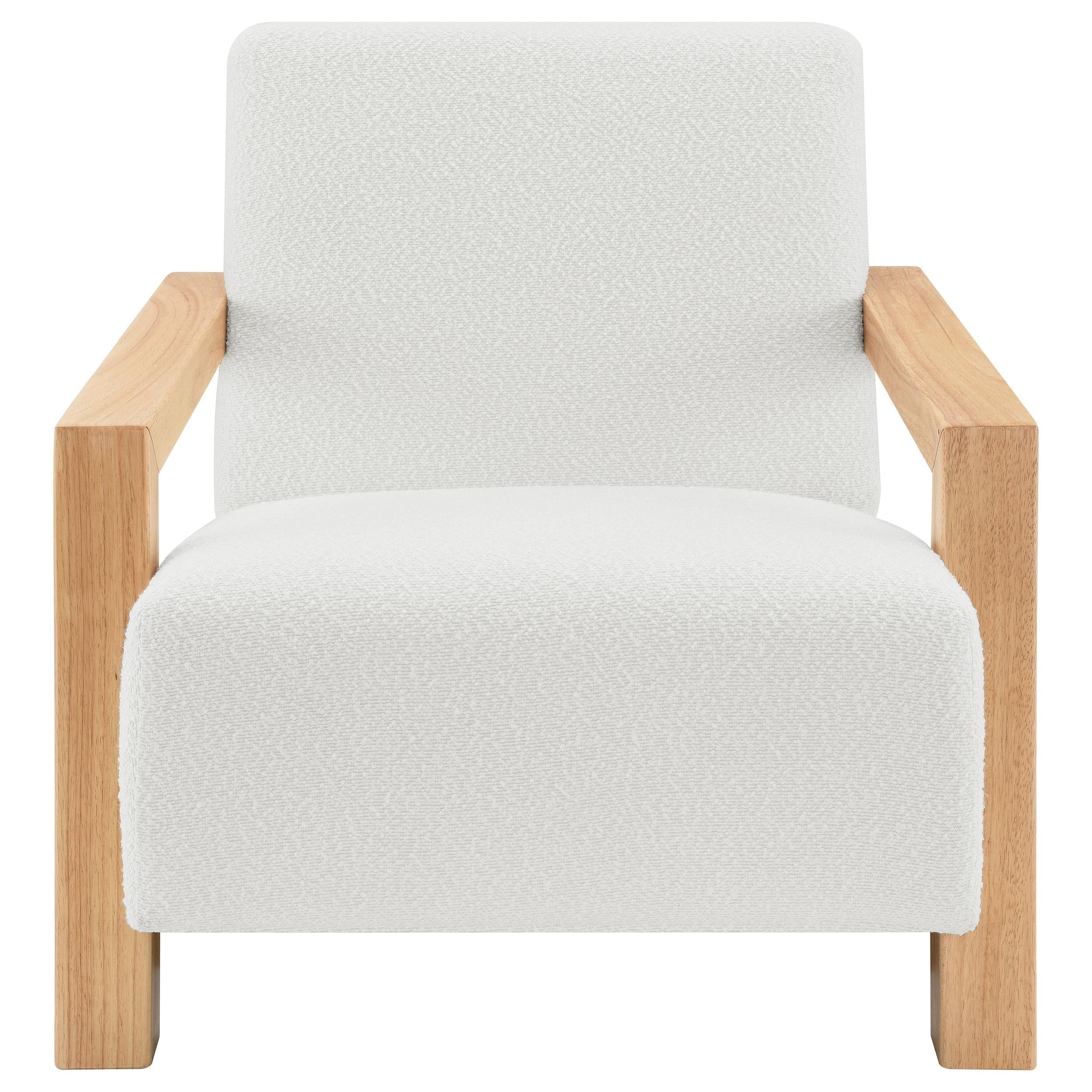  Coaster Furniture Fitzroy 903094 Boucle Upholstered Accent Arm Chair - Ivory IMAGE 2