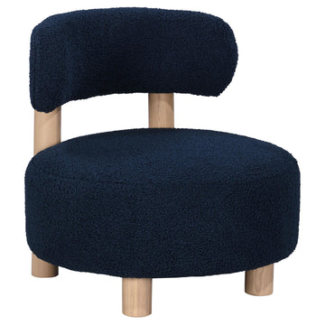  Coaster Furniture Zonie 903168 Boucle Upholstered Barrel Back Accent Chair - Blue IMAGE 1