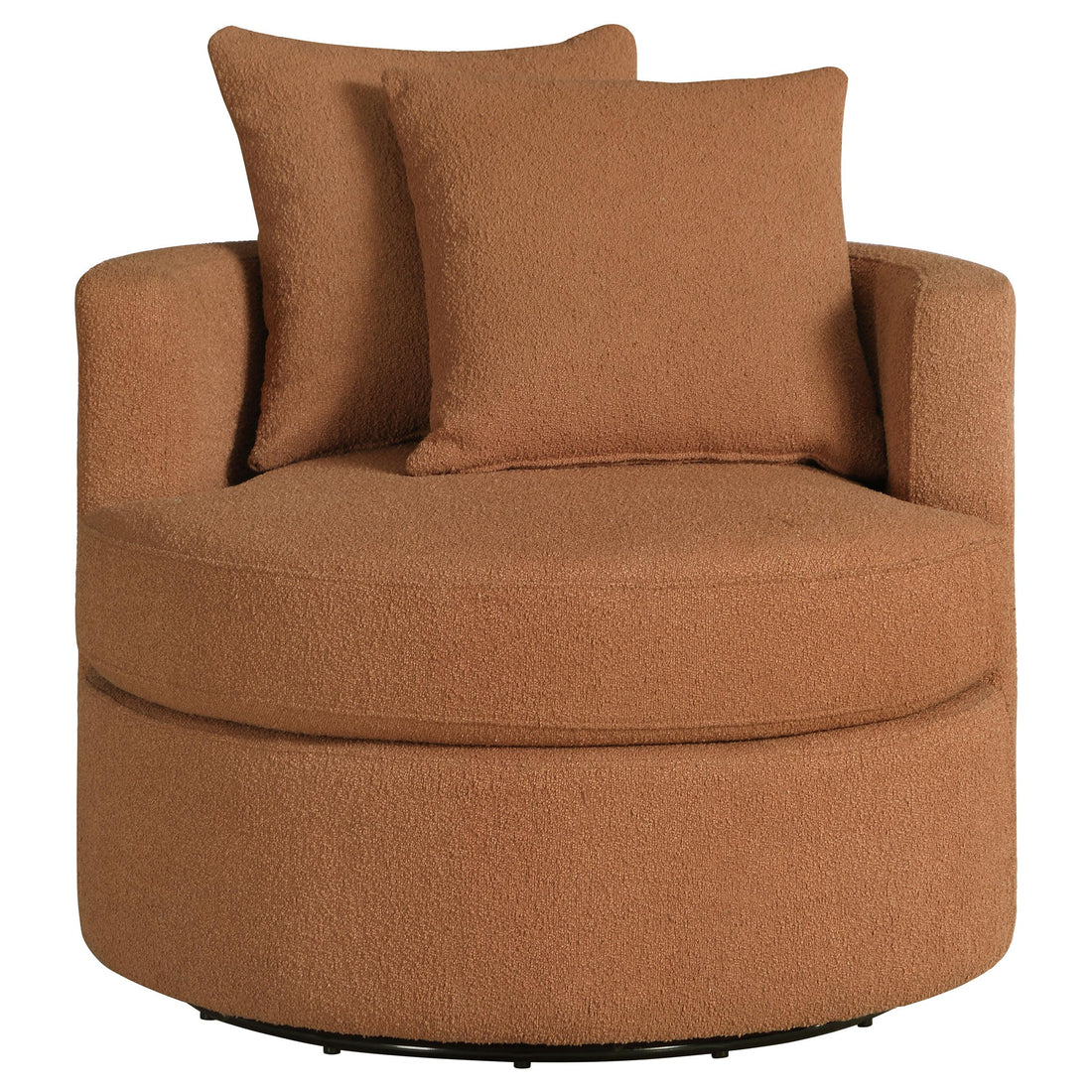  Coaster Furniture Debbie 902275 Upholstered Swivel Accent Chair - Burnt Orange IMAGE 1