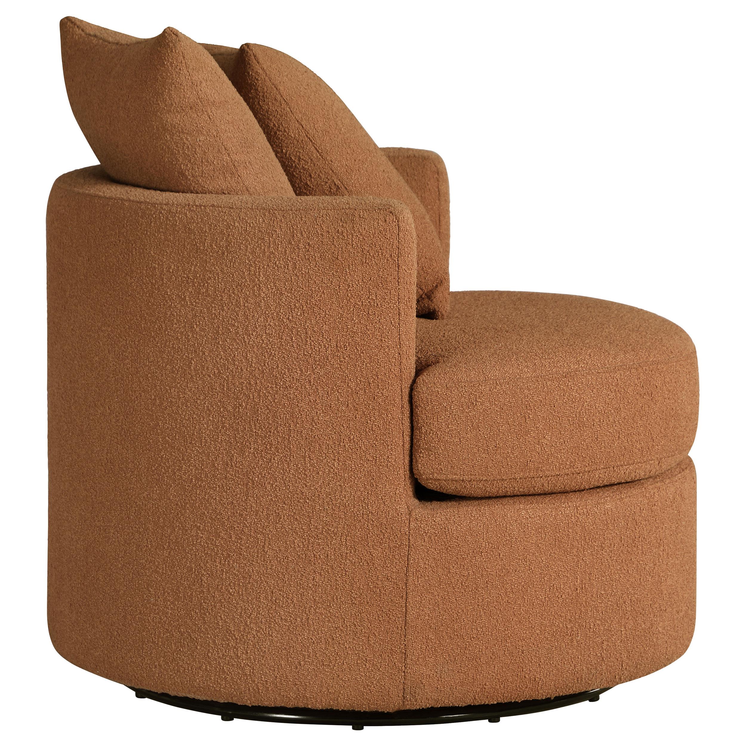  Coaster Furniture Debbie 902275 Upholstered Swivel Accent Chair - Burnt Orange IMAGE 8