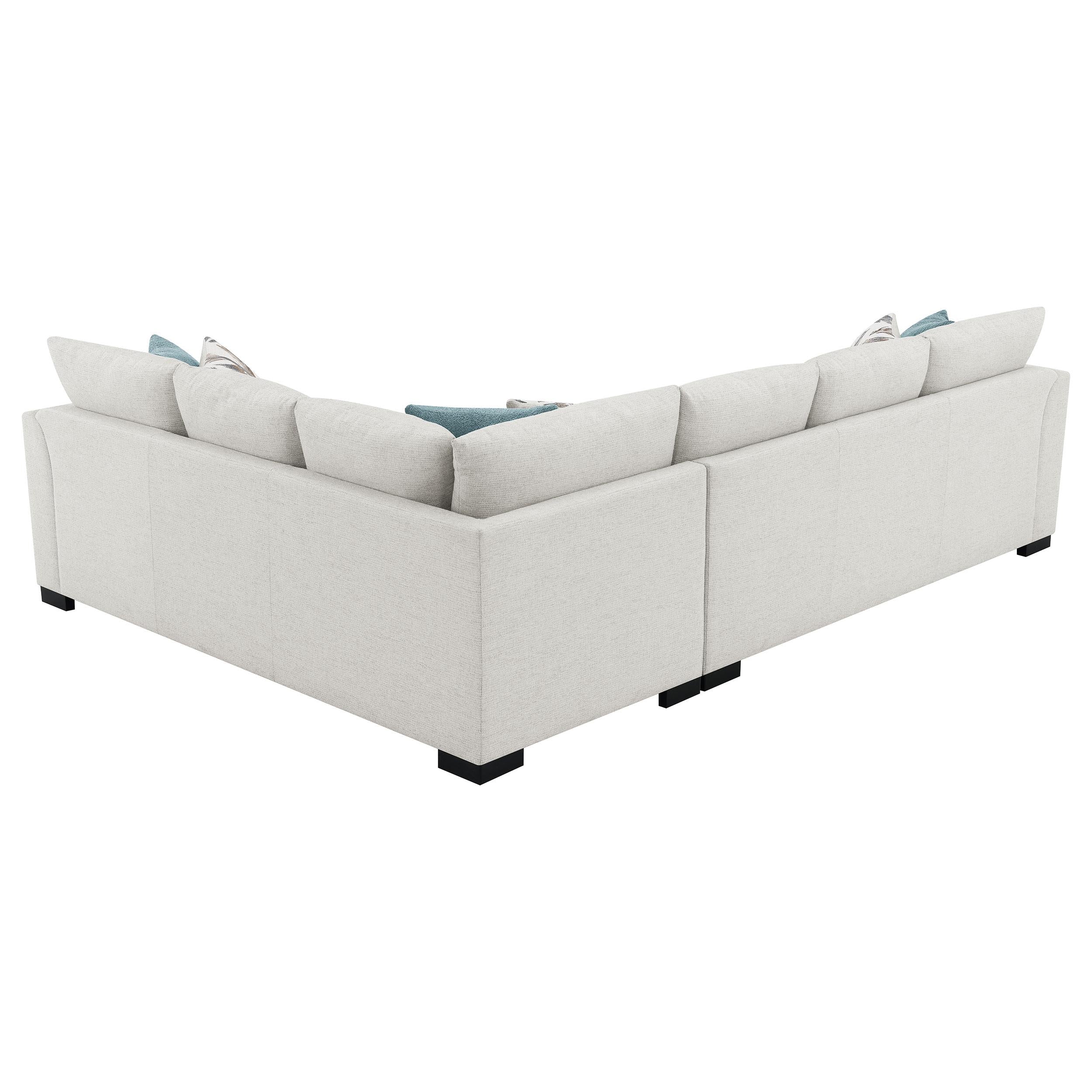  Coaster Furniture Ashford 500818 Chenille Upholstered Sleeper Sectional Sofa - Greige IMAGE 7