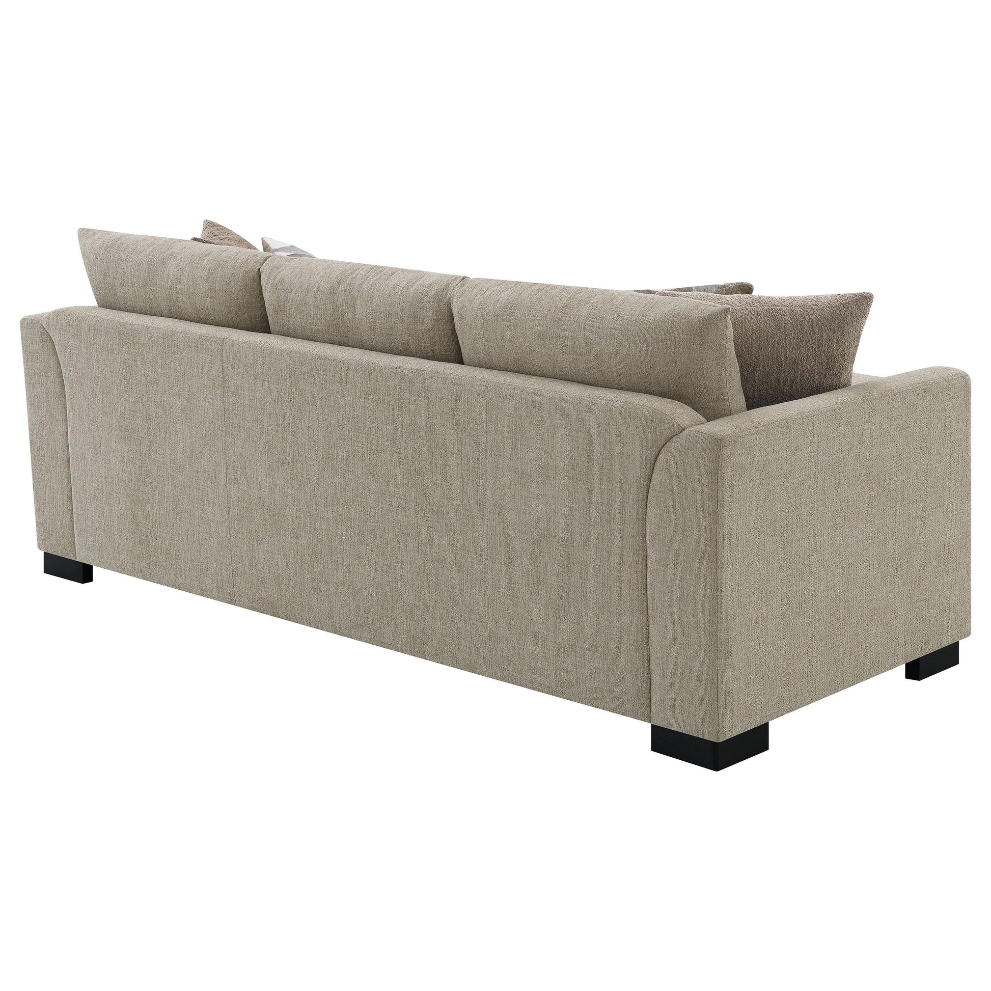  Coaster Furniture Storey 504778 Upholstered Sleeper Sectional Chaise Sofa - Camel IMAGE 11