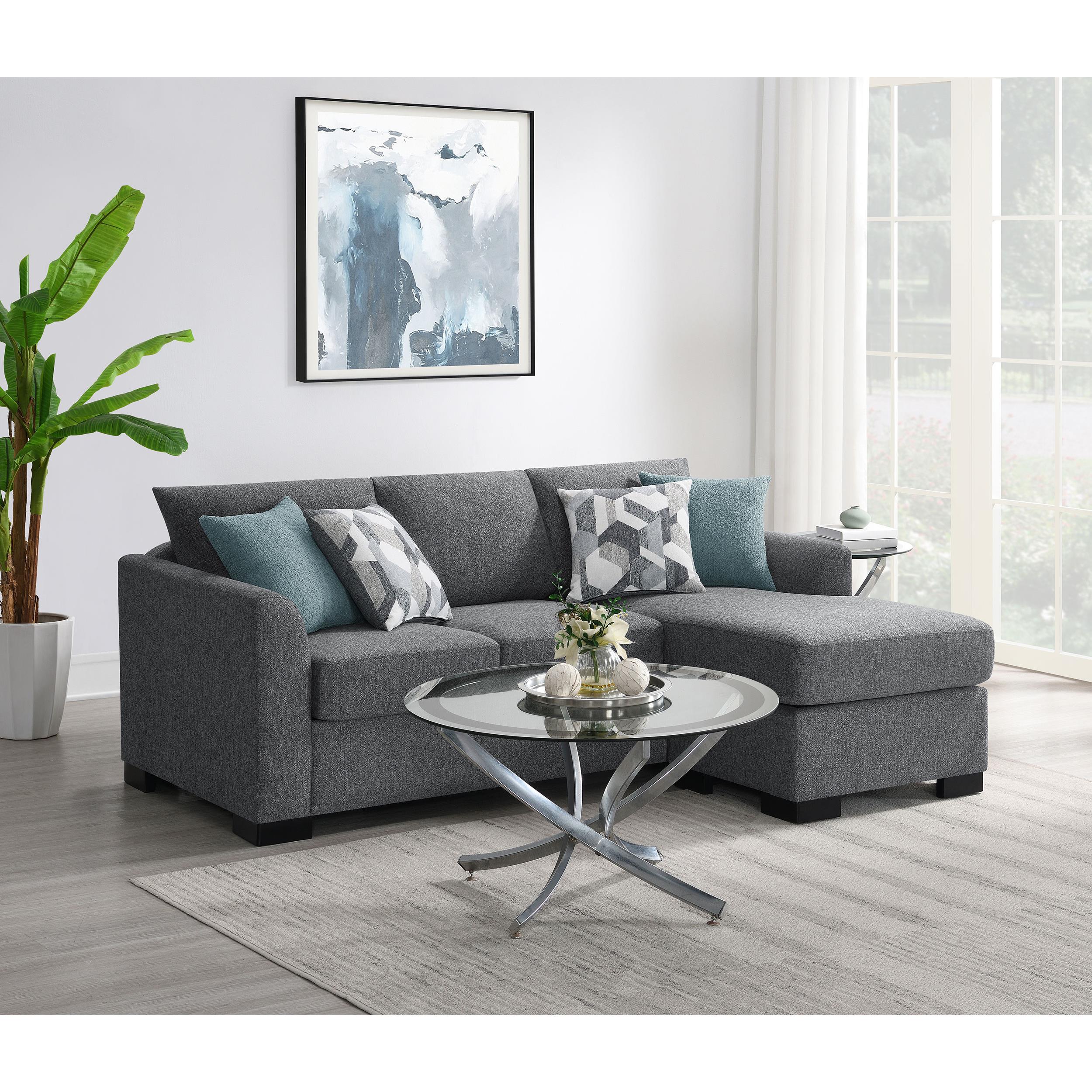  Coaster Furniture Storey 504779 Upholstered Sleeper Sectional Chaise Sofa - Grey IMAGE 13