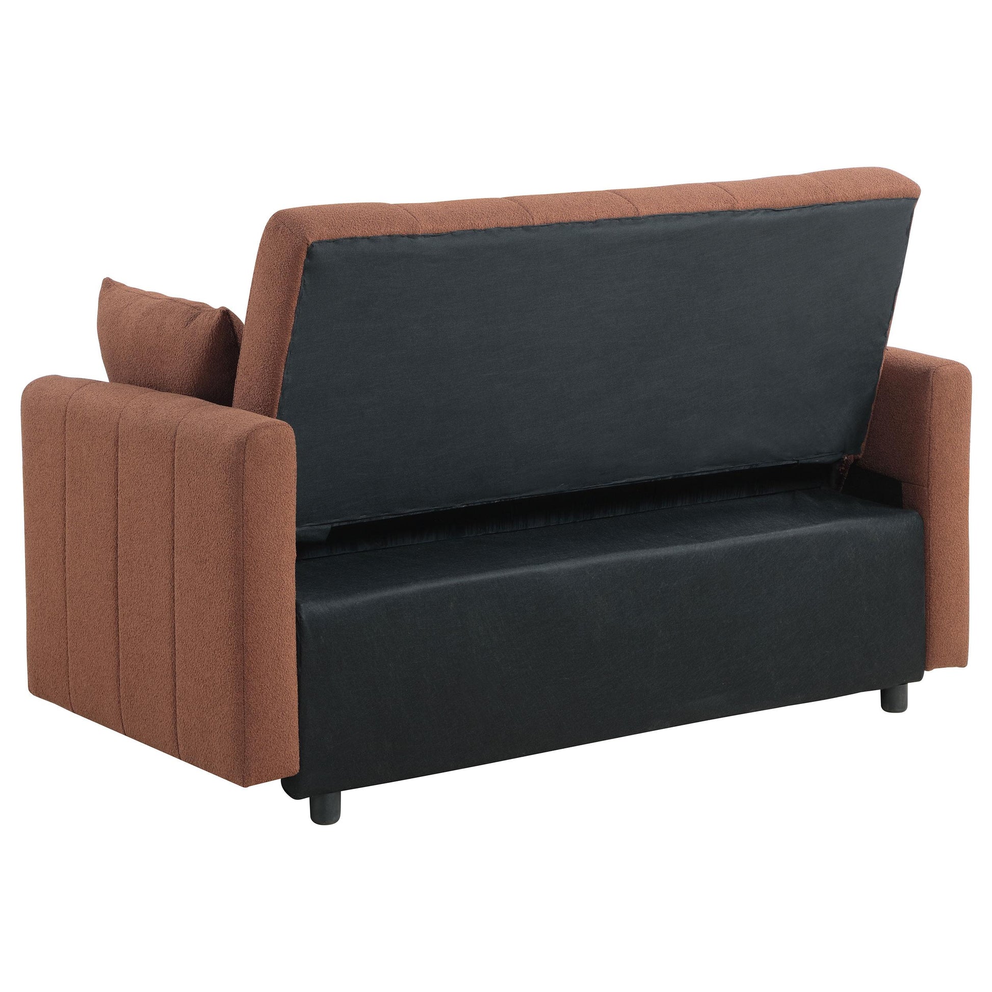  Coaster Furniture Portland 350145 Boucle Upholstered Sleeper Sofa Bed - Copper IMAGE 7