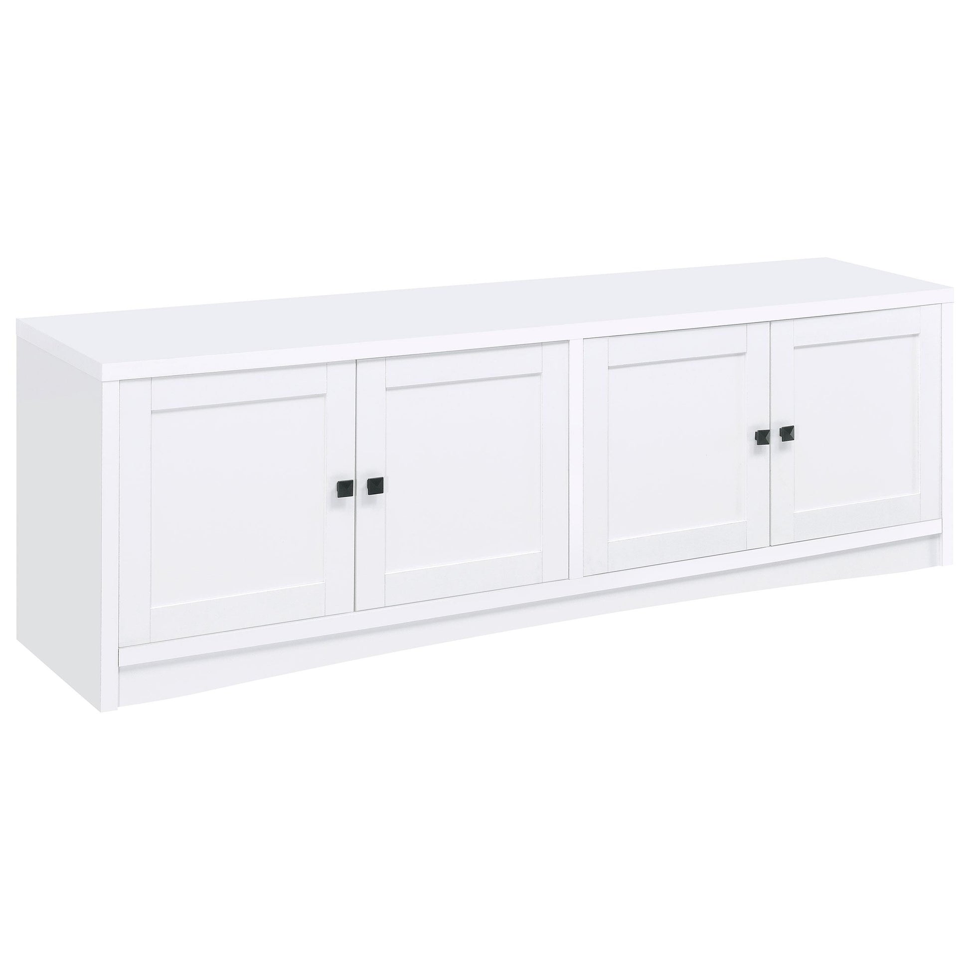  Coaster Furniture Laughlin 724113 4-door Engineered Wood 78-inch TV Stand - White IMAGE 1