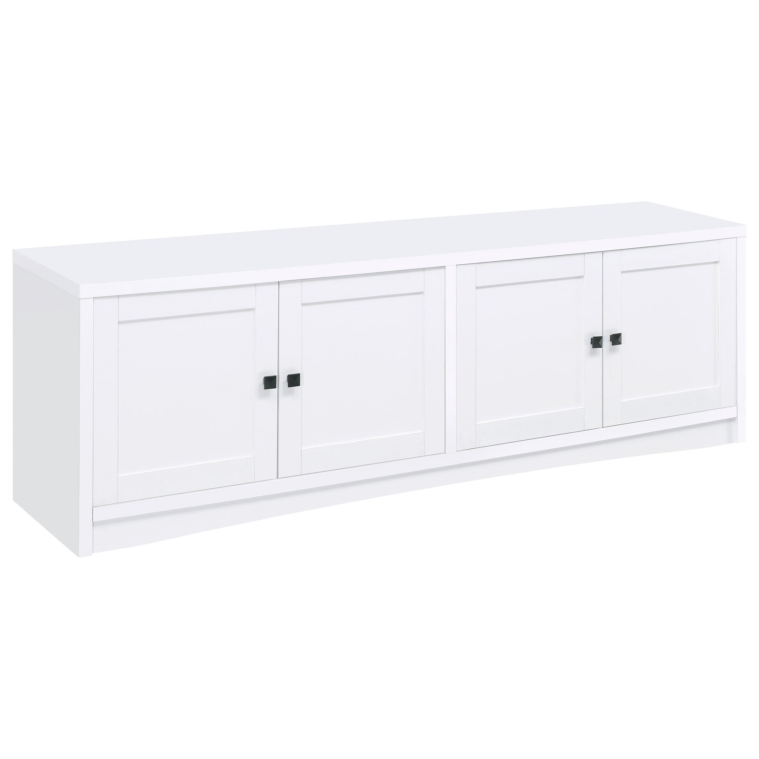  Coaster Furniture Laughlin 724113 4-door Engineered Wood 78-inch TV Stand - White IMAGE 1