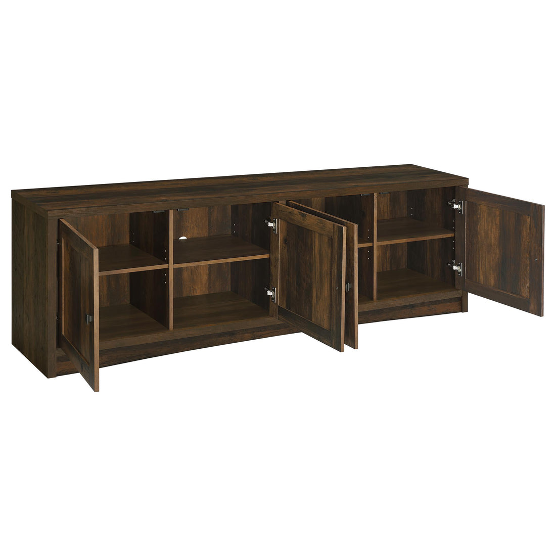  Coaster Furniture Laughlin 724123 4-door Engineered Wood 78-inch TV Stand - Dark Pine IMAGE 1