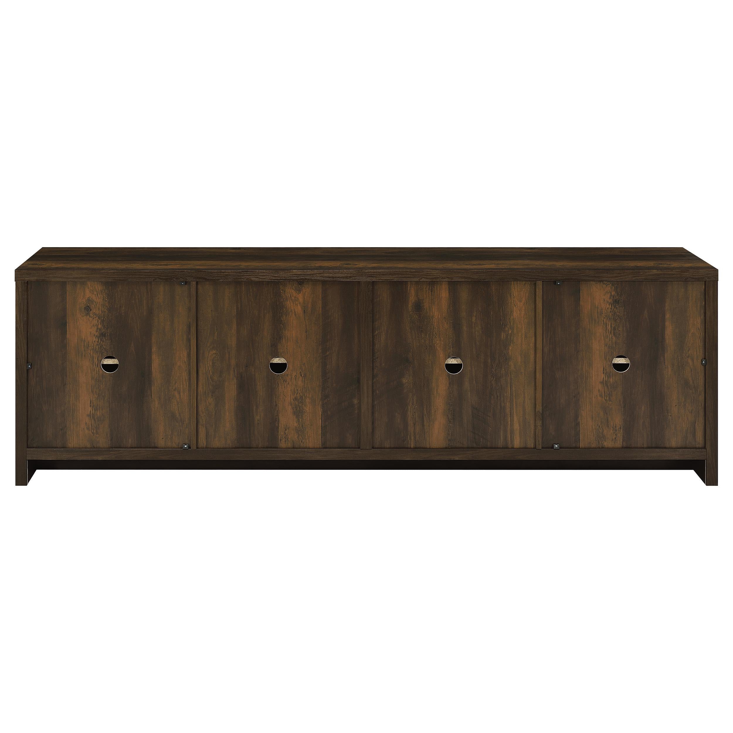  Coaster Furniture Laughlin 724123 4-door Engineered Wood 78-inch TV Stand - Dark Pine IMAGE 7