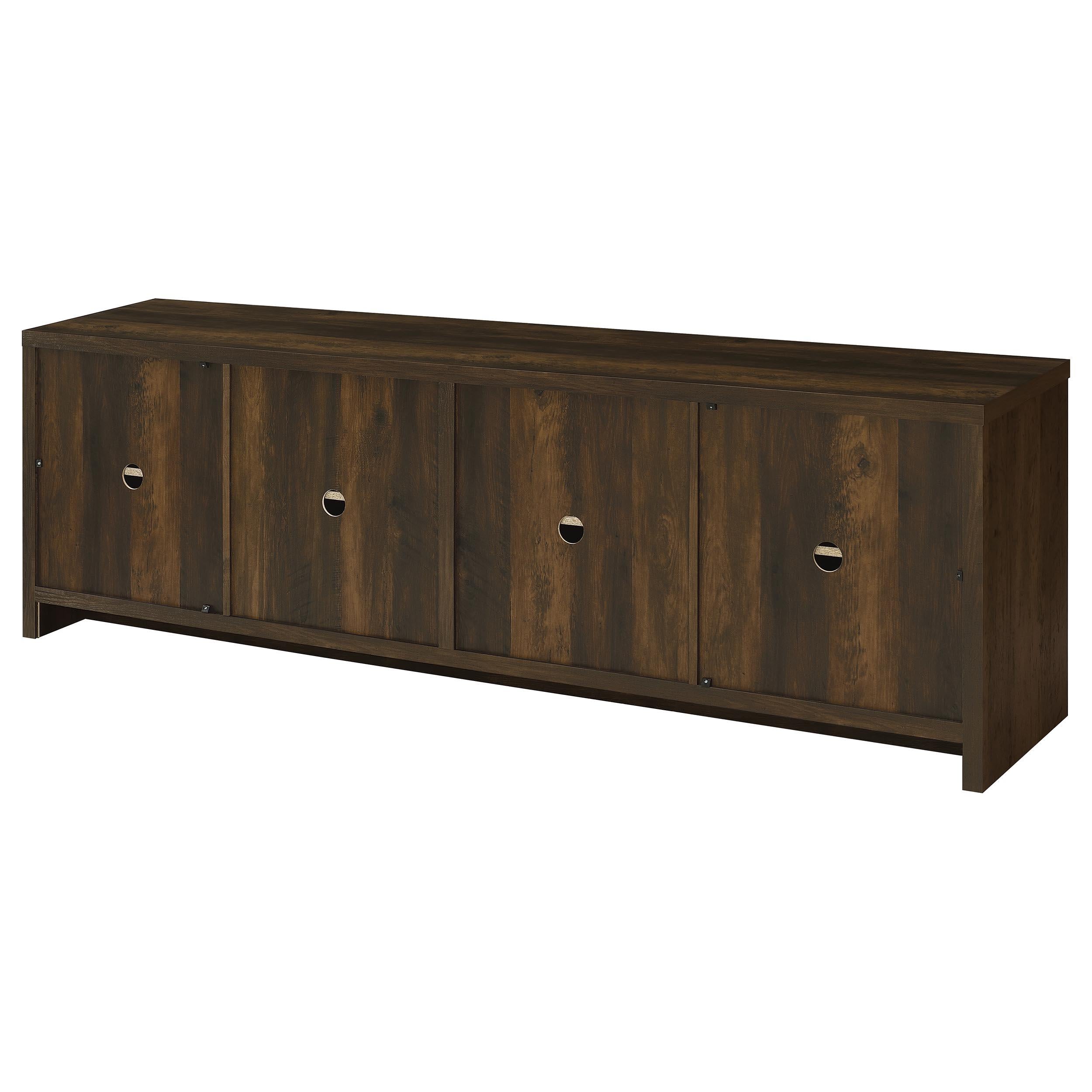  Coaster Furniture Laughlin 724123 4-door Engineered Wood 78-inch TV Stand - Dark Pine IMAGE 8
