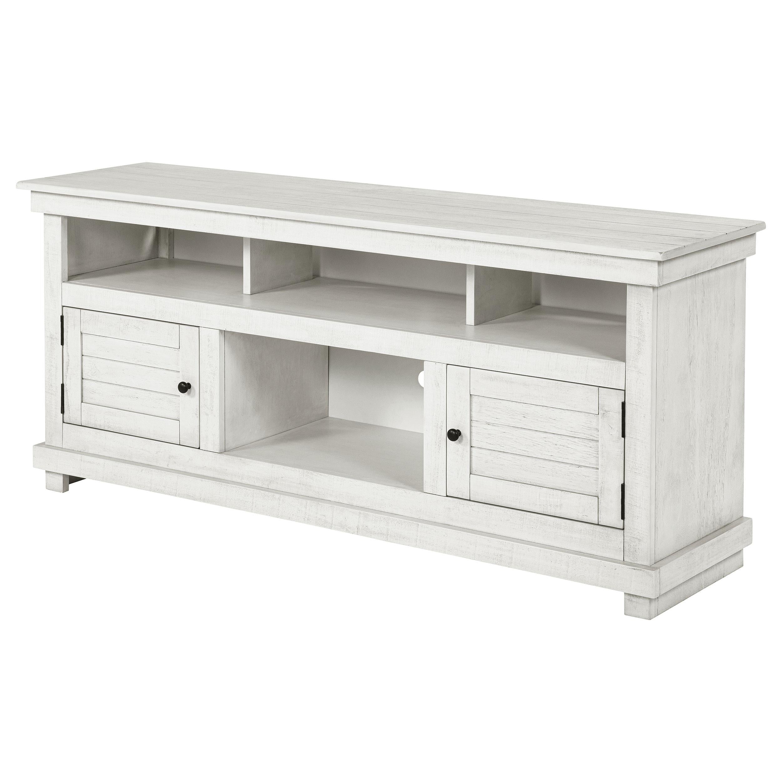  Coaster Furniture Payne 710052 60-inch TV Stand Media Console - Distressed White IMAGE 4