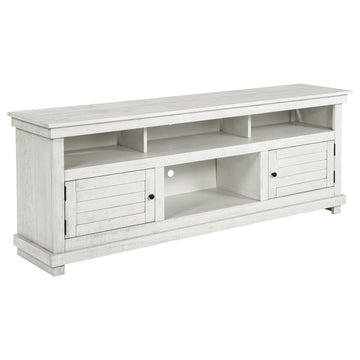  Coaster Furniture Payne 710053 70-inch TV Stand Media Console - Distressed White IMAGE 1