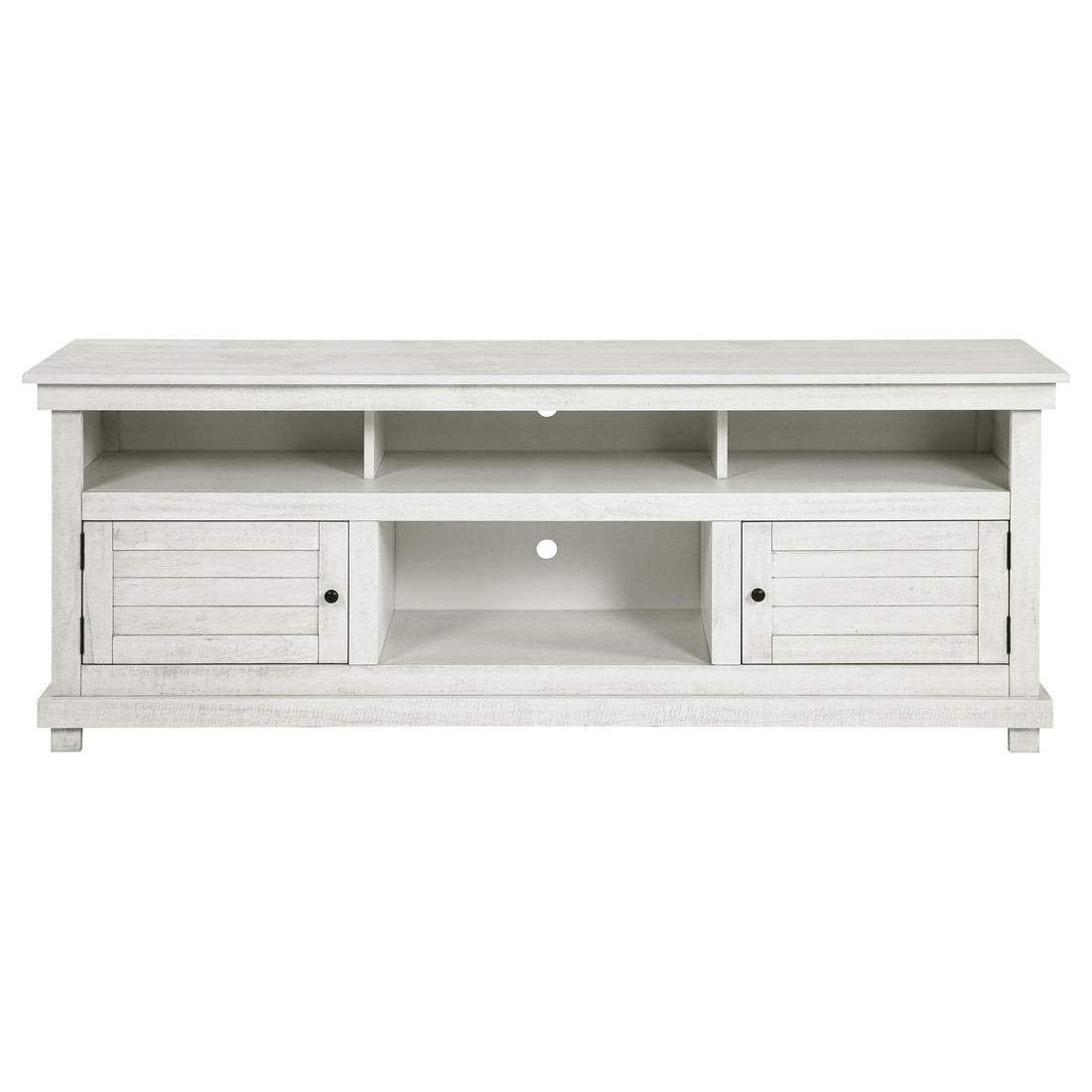  Coaster Furniture Payne 710053 70-inch TV Stand Media Console - Distressed White IMAGE 1
