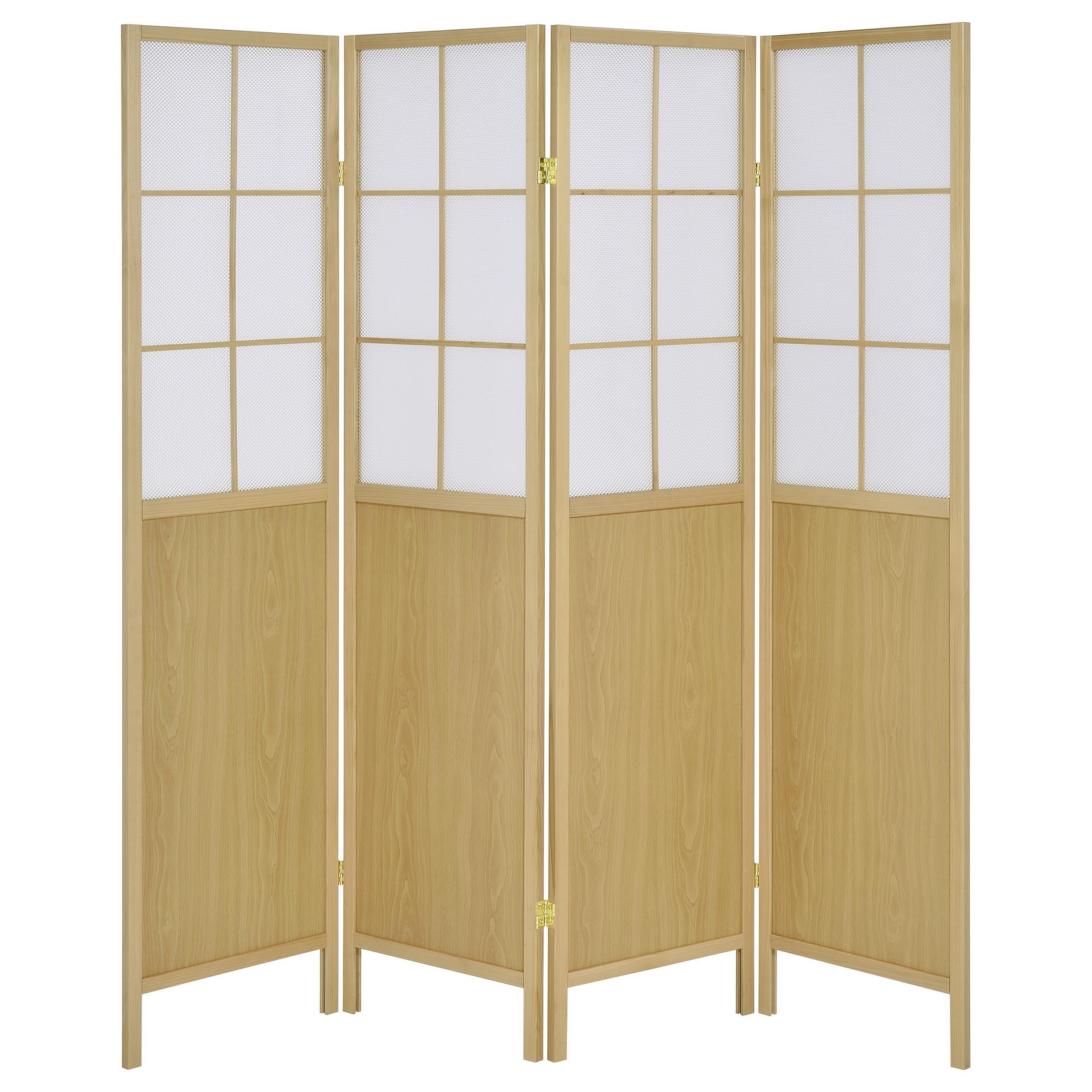  Coaster Furniture Edwards 960123 4-Panel Room Divider Folding Shoji Screen - Natural IMAGE 3