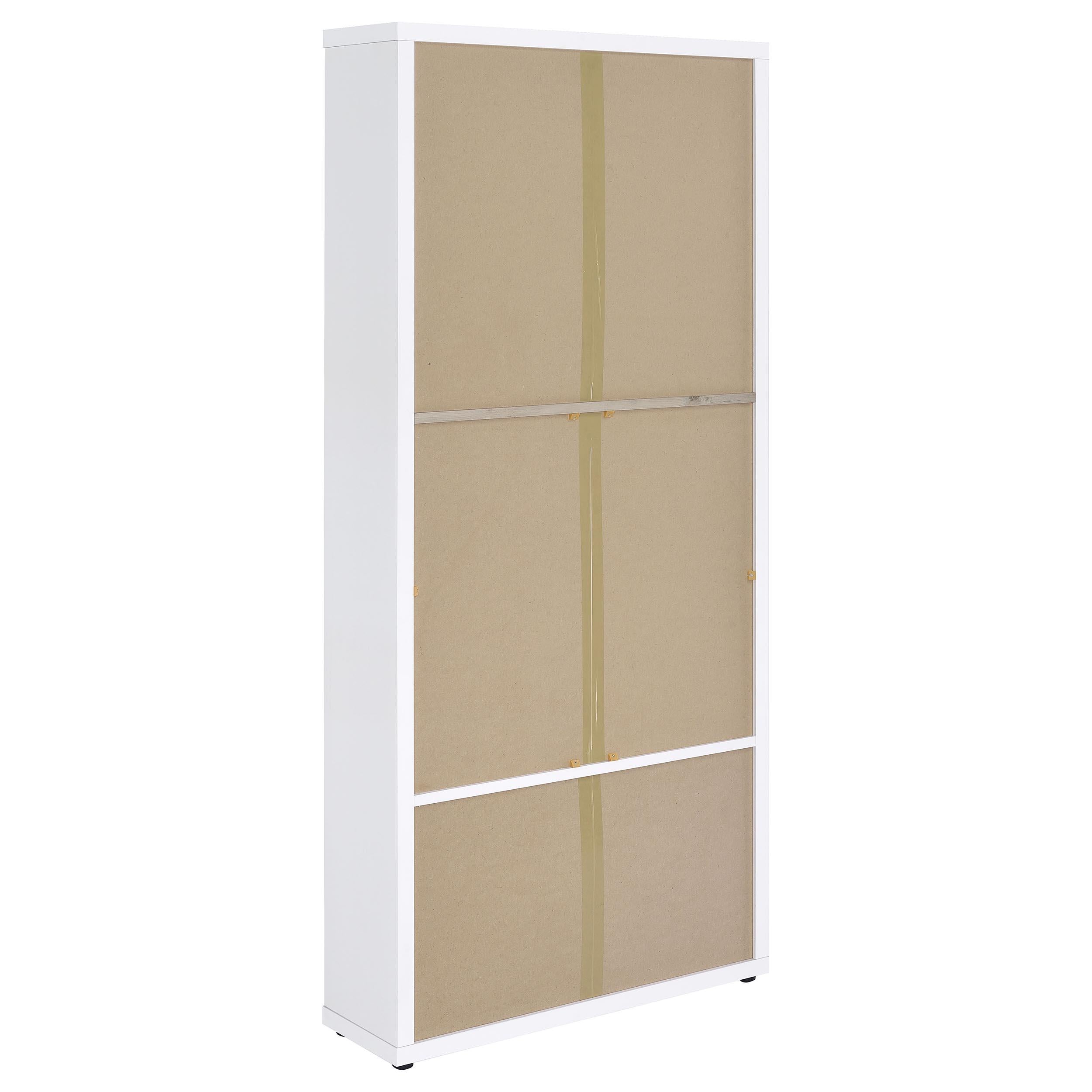  Coaster Furniture Hawthorne 953477 4-shelf Glass Door Tall Cabinet with Drawers - White IMAGE 6