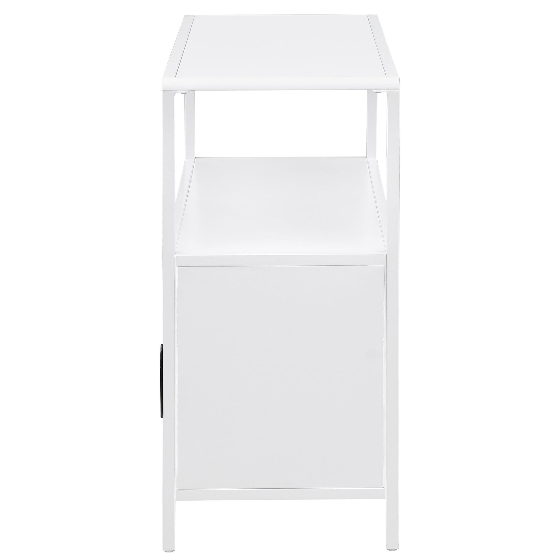  Coaster Furniture Amherst 961642 2-door Radio Weave Cane Metal Accent Cabinet - White IMAGE 5