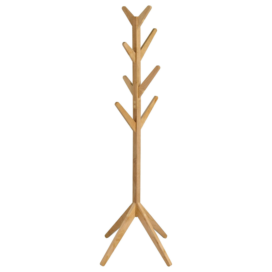  Coaster Furniture Margaret 983271 Solid Wood Coat Rack Clothing Hanger - Natural Oak IMAGE 1