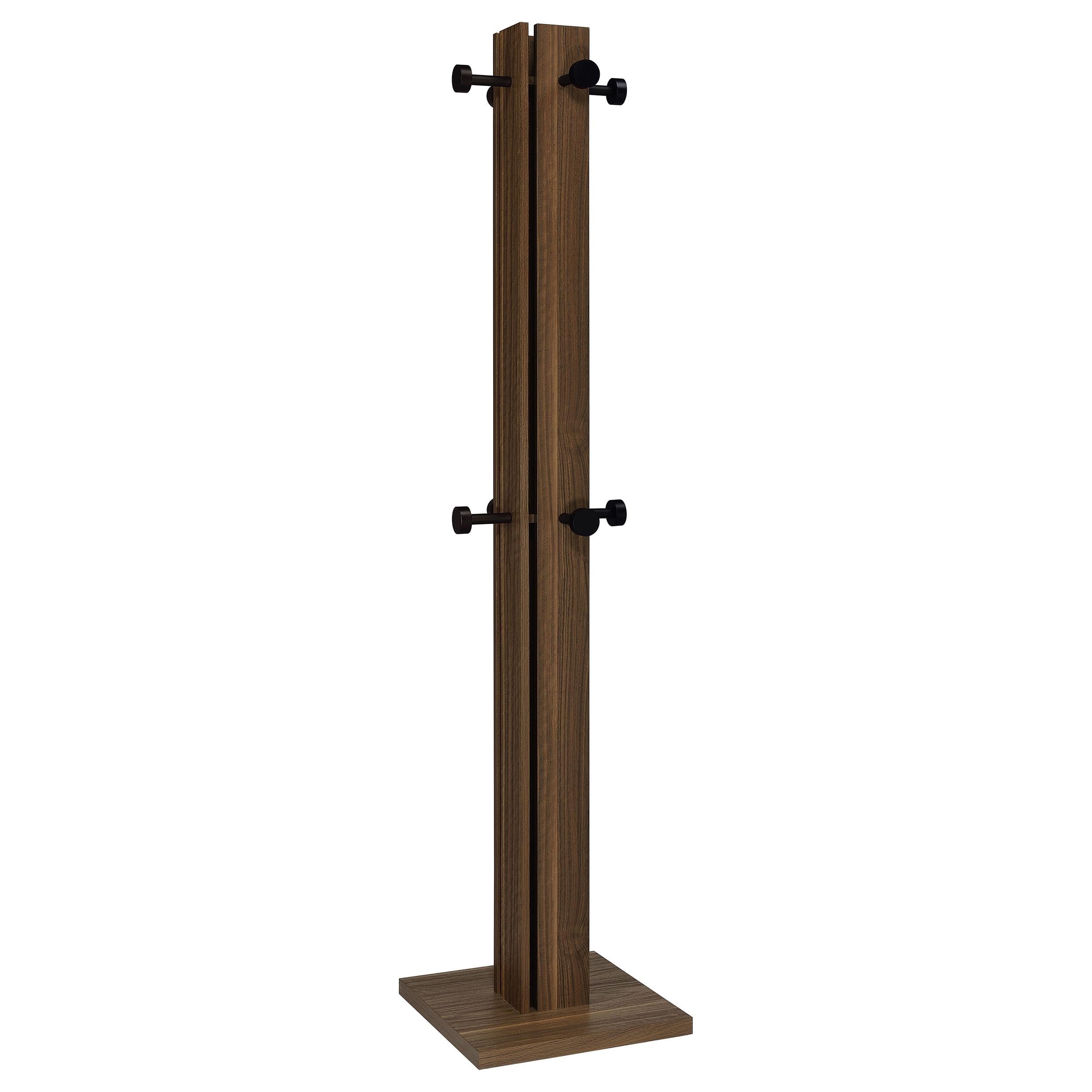  Coaster Furniture Rikkie 983281 Engineered Wood Coat Rack - Walnut IMAGE 1
