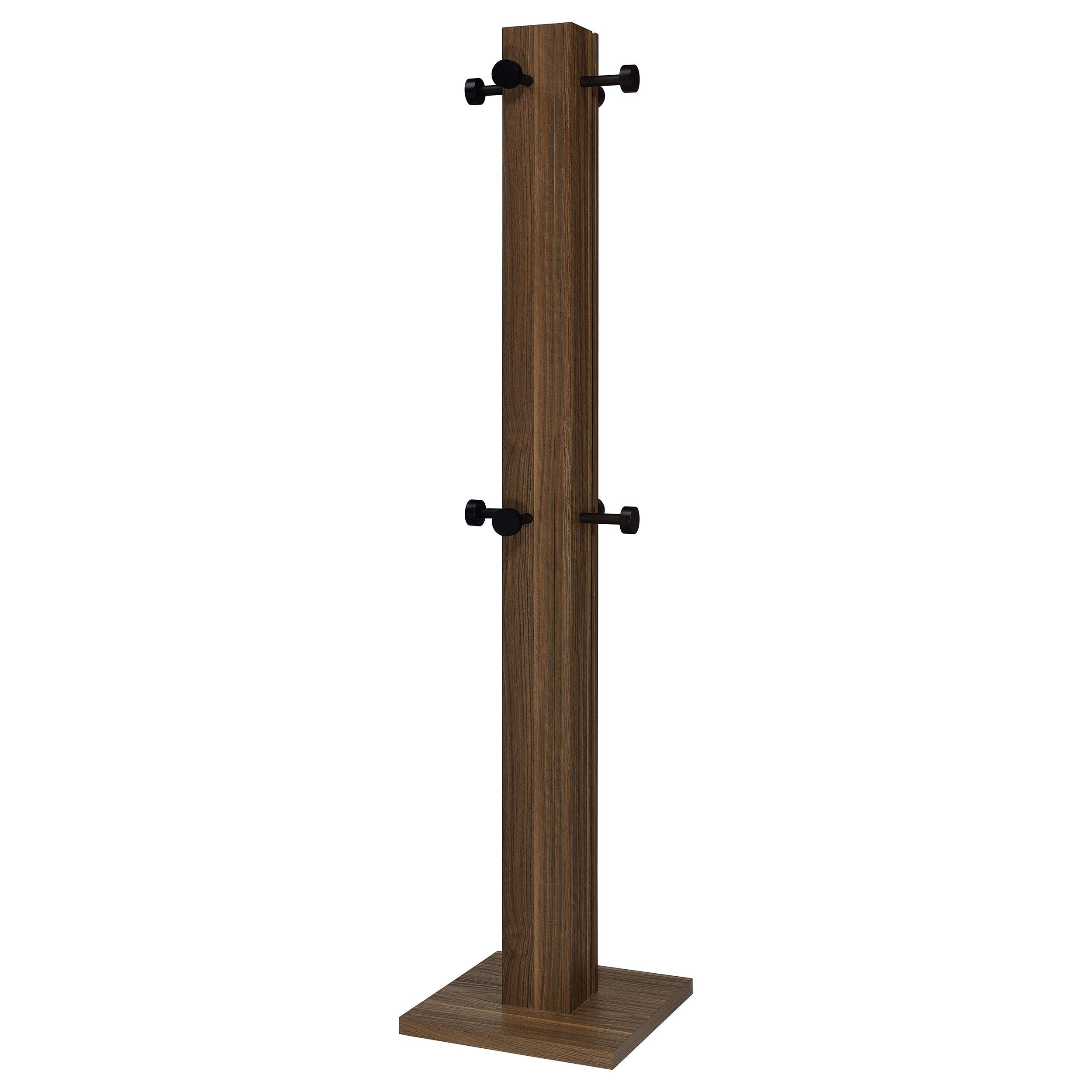  Coaster Furniture Rikkie 983281 Engineered Wood Coat Rack - Walnut IMAGE 3