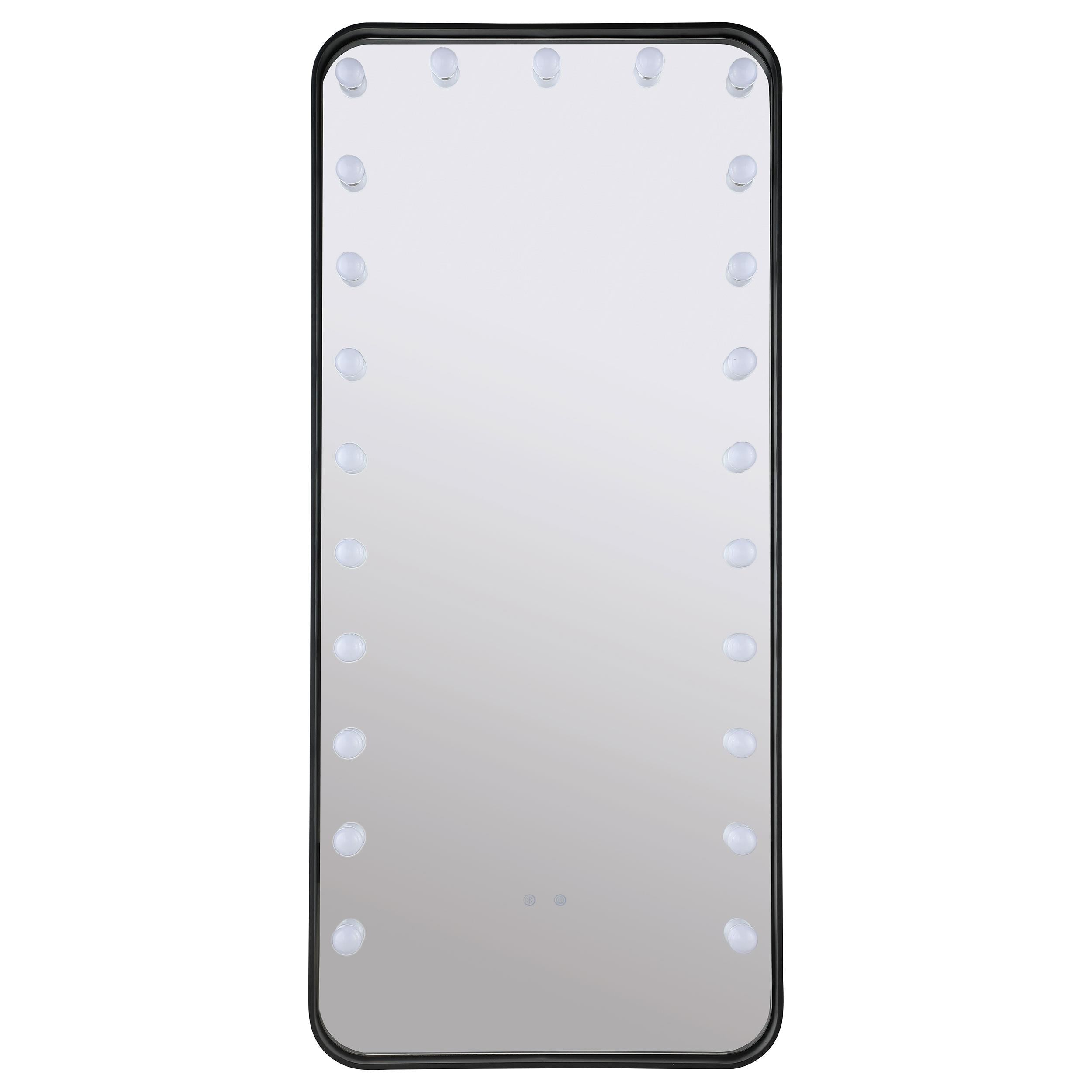  Coaster Furniture Canton 961577 32 x 71 Inch LED Standing Mirror with Speakers - Black IMAGE 5