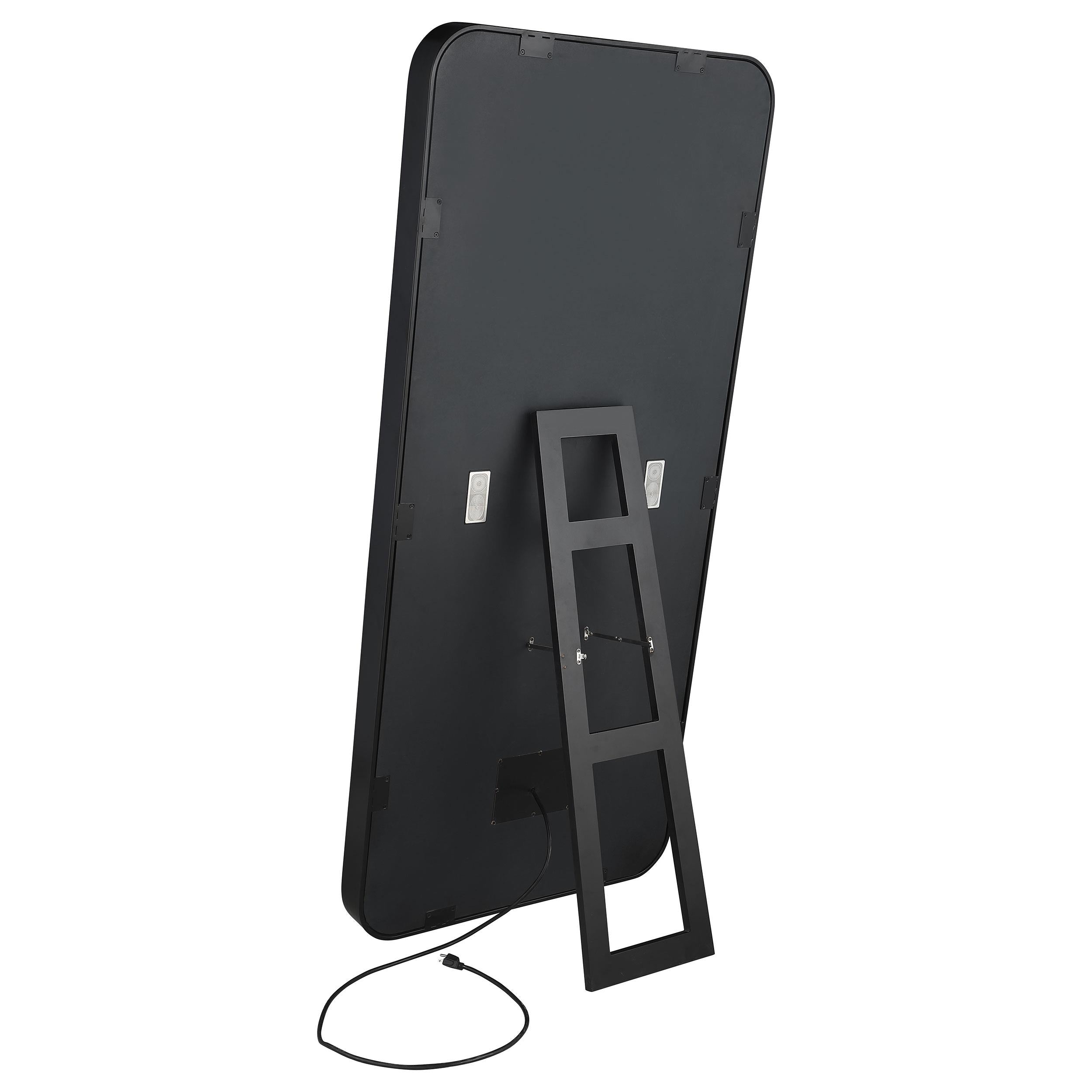  Coaster Furniture Canton 961577 32 x 71 Inch LED Standing Mirror with Speakers - Black IMAGE 6