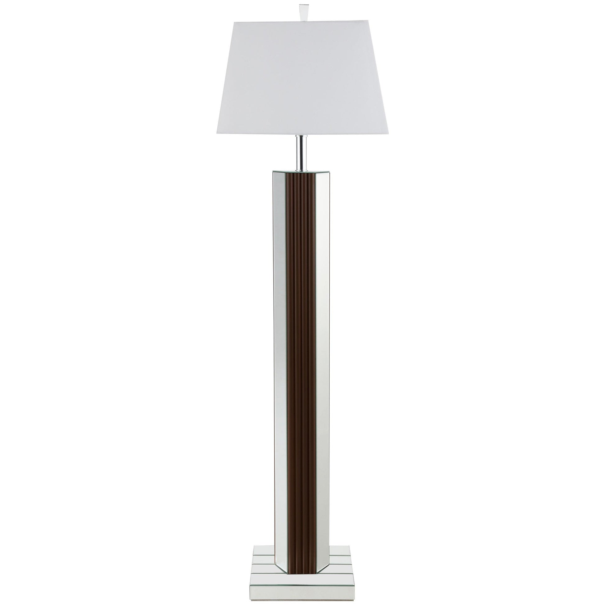 Coaster Furniture Elena 920178 67-inch Square Tapered Mirrored Floor Lamp - Brown IMAGE 3