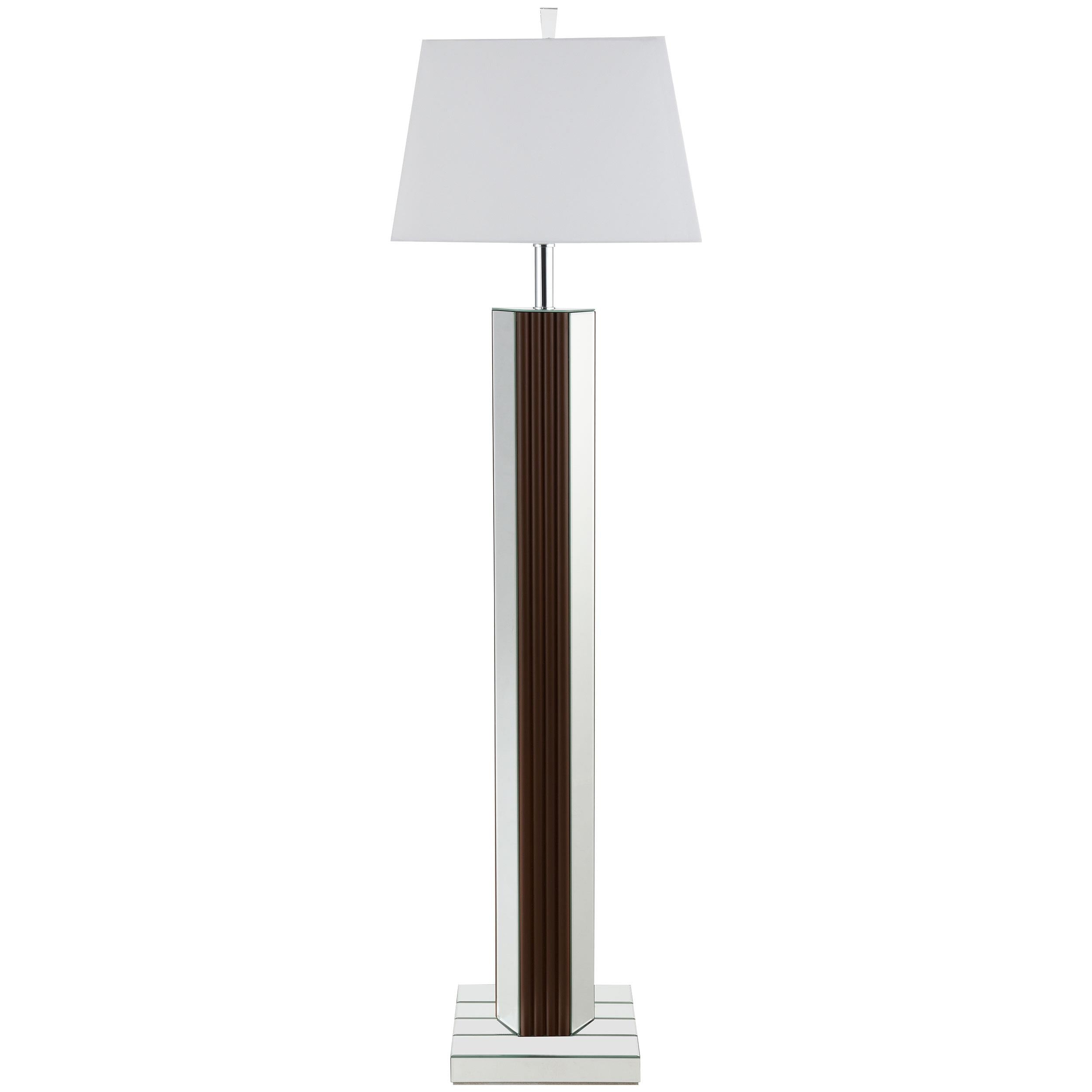  Coaster Furniture Elena 920178 67-inch Square Tapered Mirrored Floor Lamp - Brown IMAGE 3