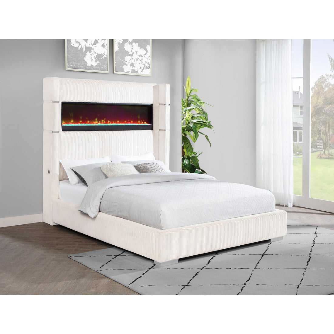  Size_Queen  -- Coaster Furniture Tisdall Upholstered Panel Bed IMAGE 1