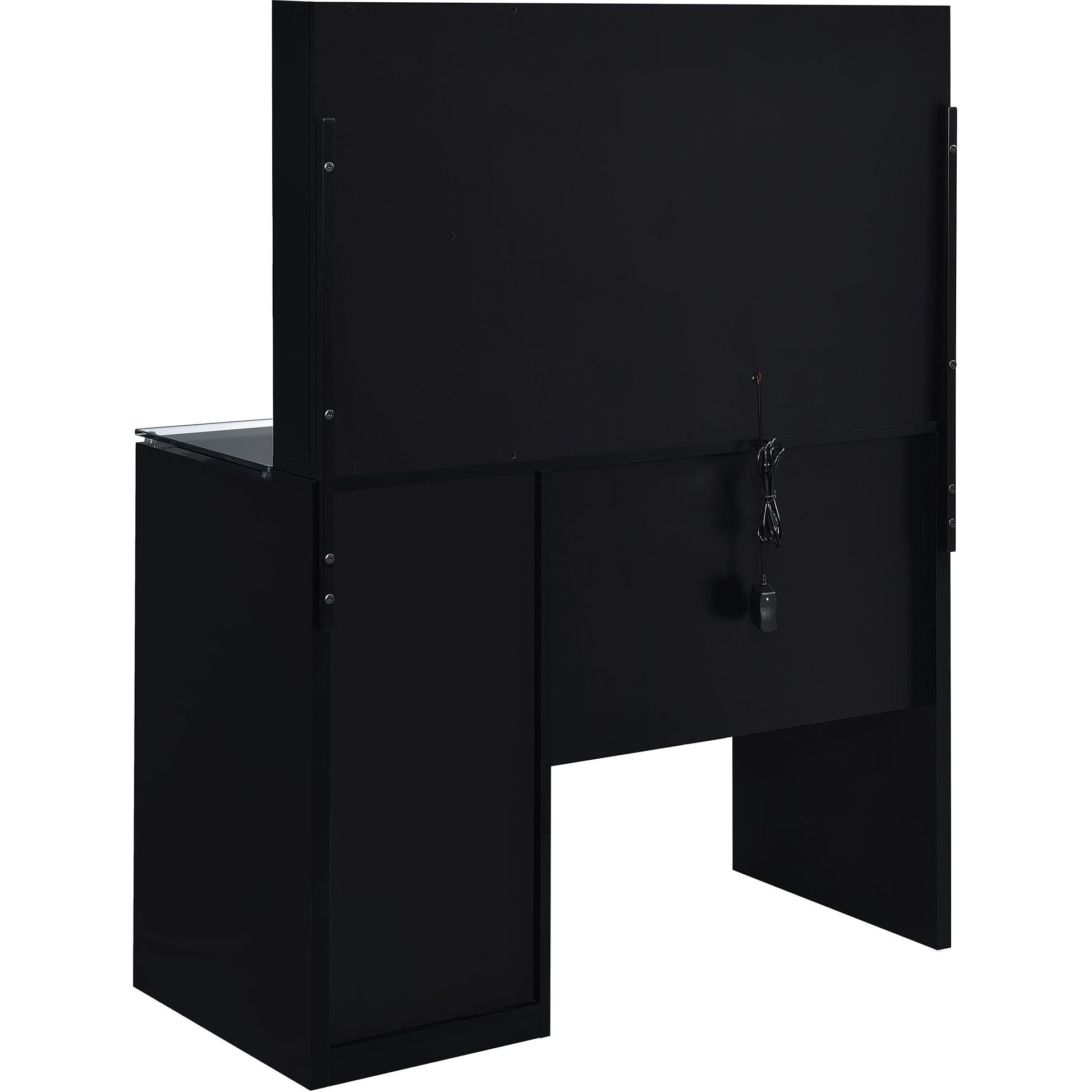 Coaster Furniture Flora 930219 2-drawer Vanity Set with LED Mirror - Black High Gloss IMAGE 11