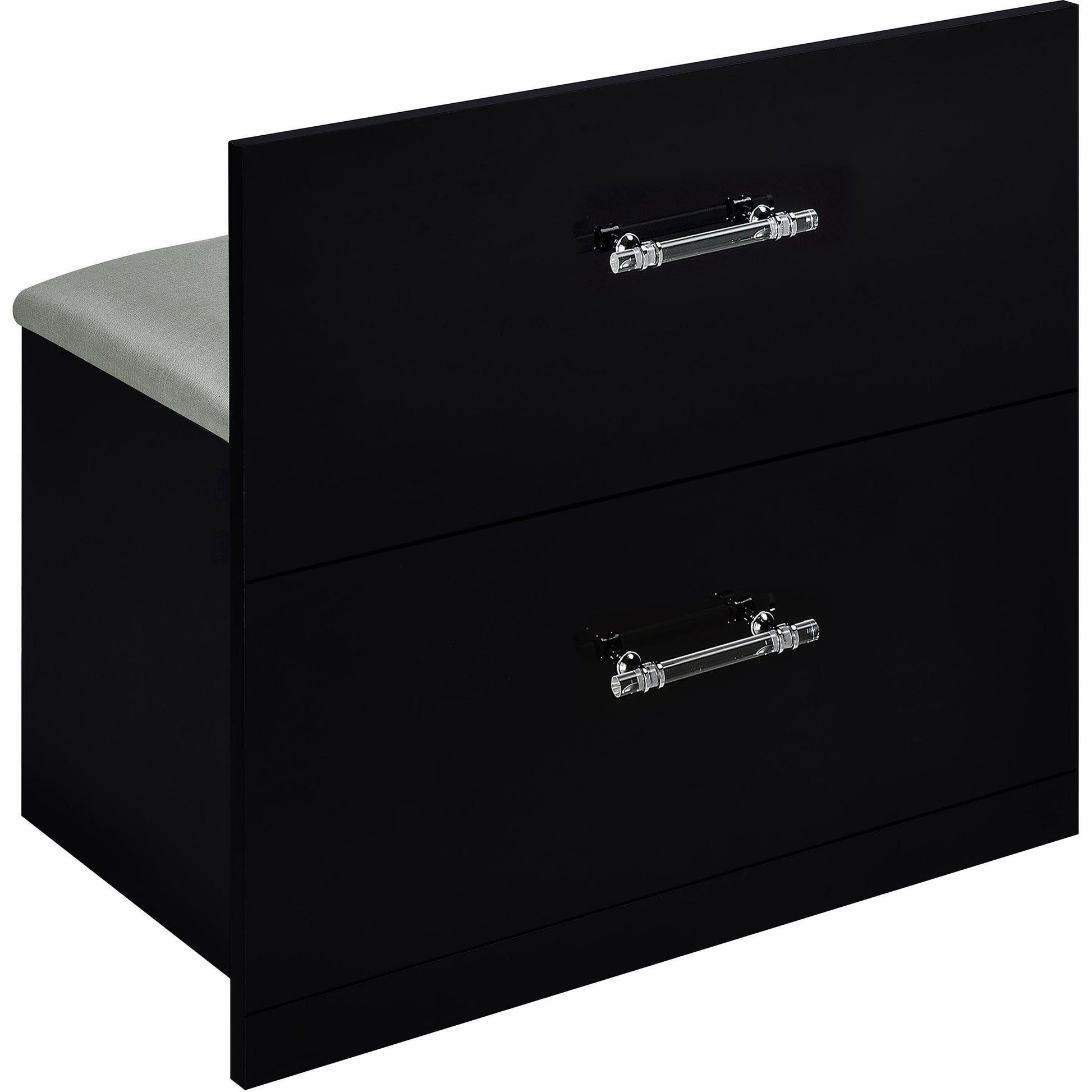  Coaster Furniture Flora 930219 2-drawer Vanity Set with LED Mirror - Black High Gloss IMAGE 16