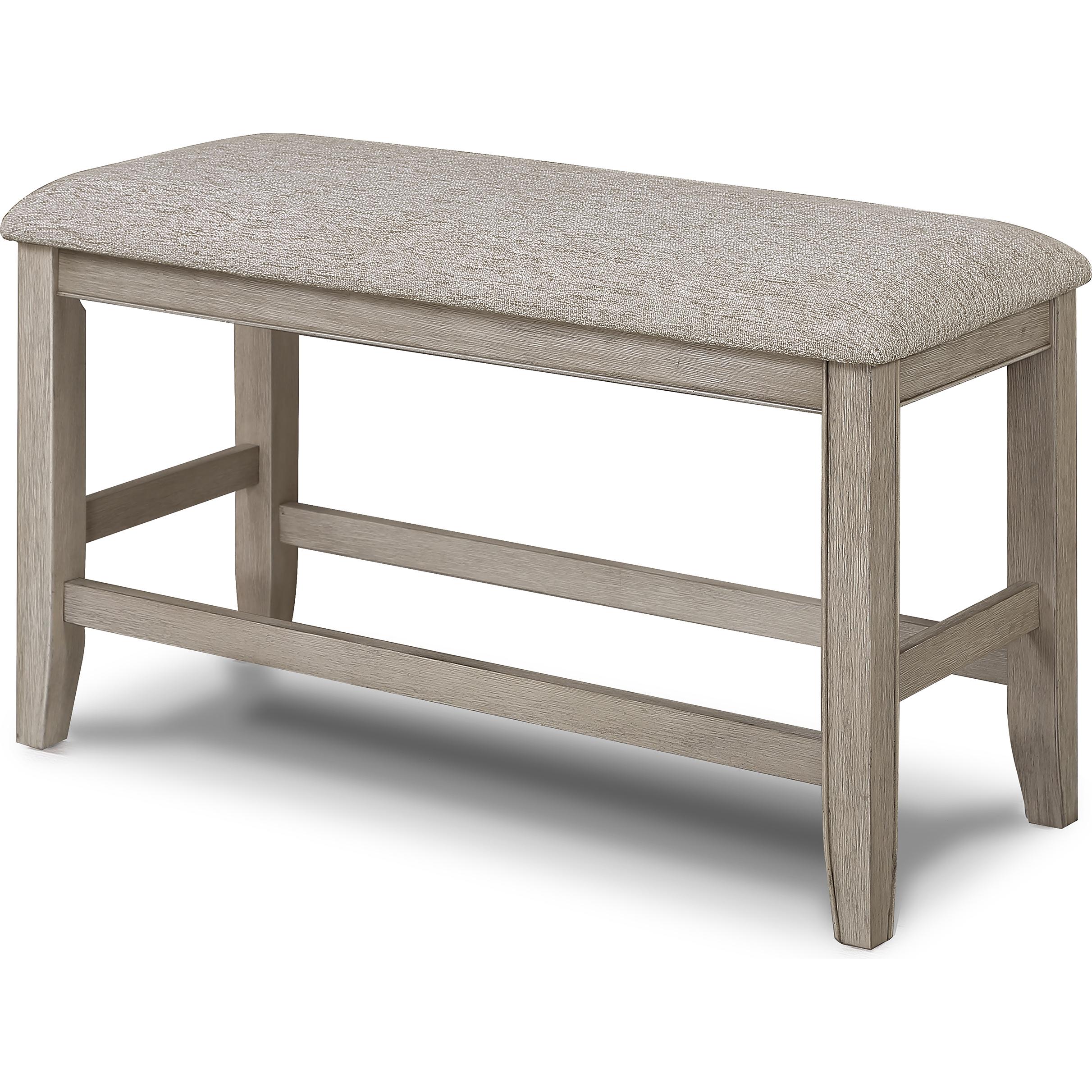  Crown Mark Fulton 2727MB-BENCH Counter Height Bench - White Oak IMAGE 1
