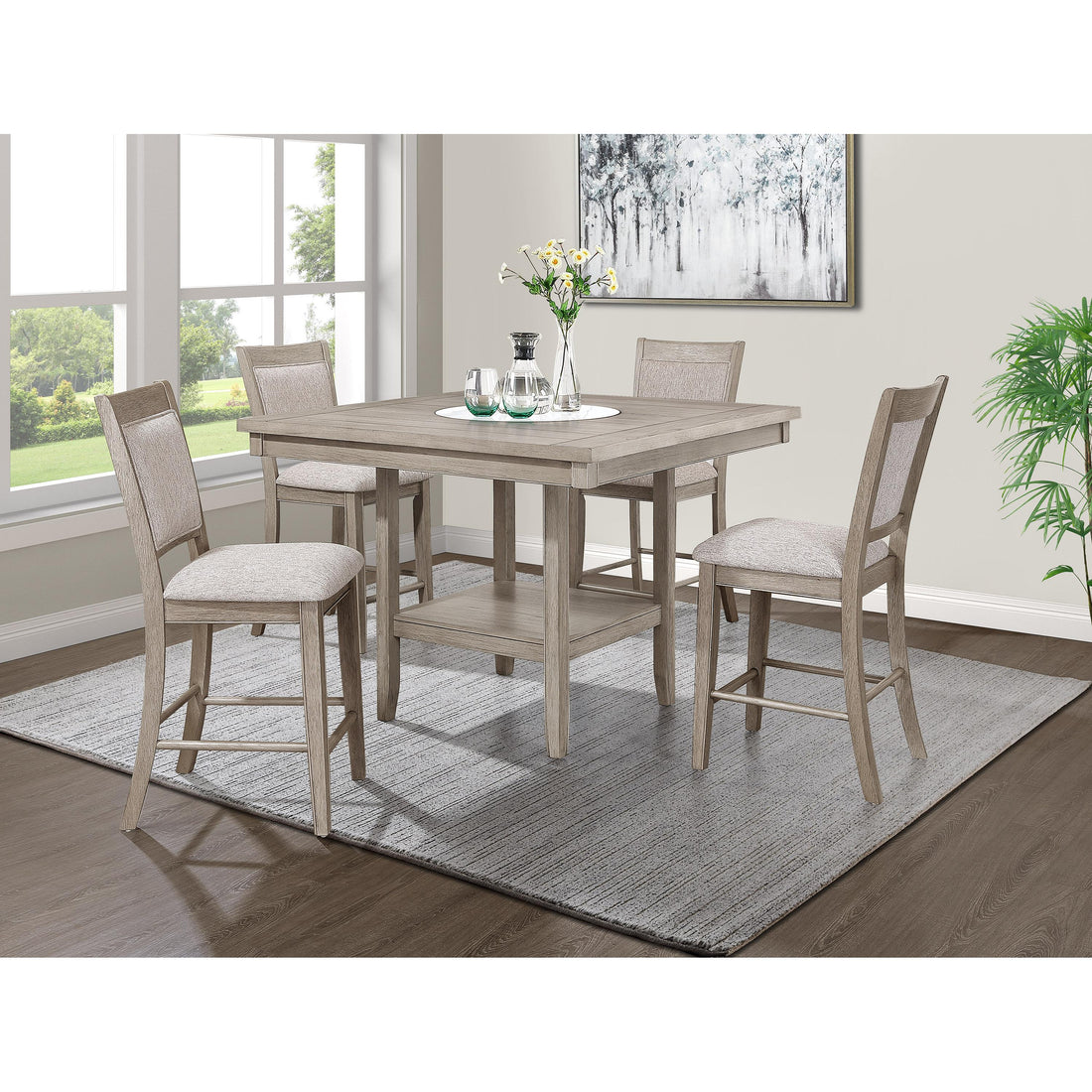  Crown Mark Fulton 2727MB-S-24 Counter Height Chair - White Oak IMAGE 1