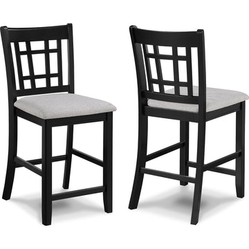  Crown Mark Hartwell 2795LG-S-24 Counter Height Chair - Light Grey IMAGE 1