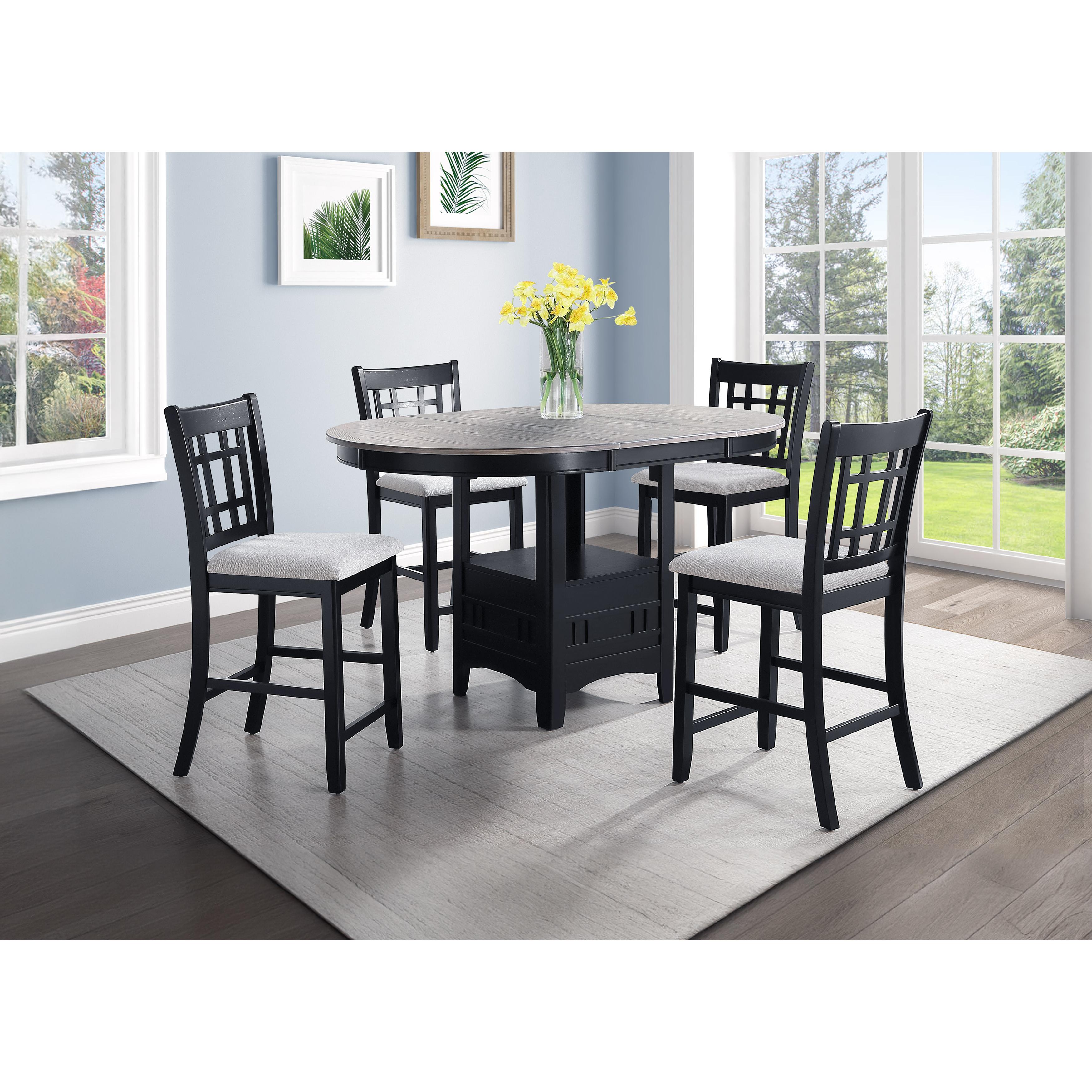  Crown Mark Hartwell 2795LG-T-4260 Counter Height Dining Table - Light Grey IMAGE 2