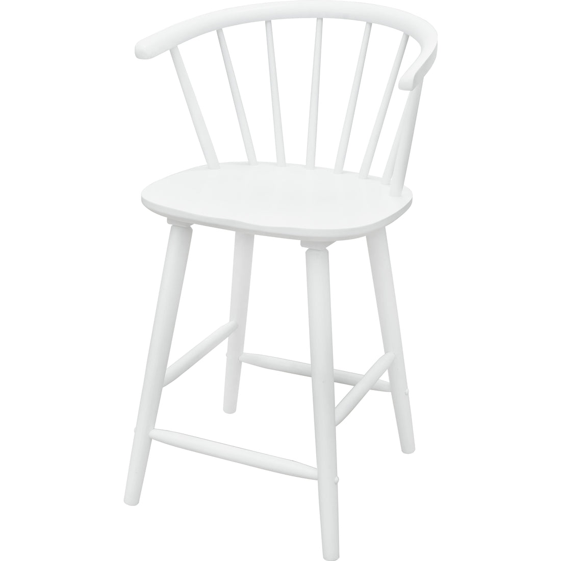  Crown Mark Janna 2981WH-24 Counter Height Stool - White IMAGE 1